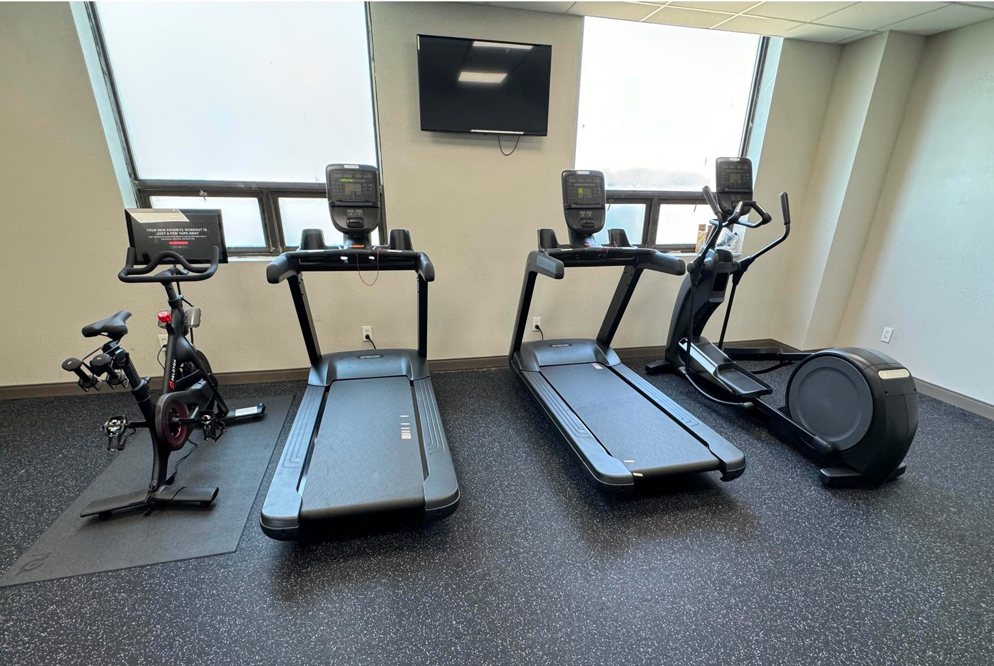 Fitness room at La Quinta Inn & Suites by Wyndham New Haven in New Haven, Connecticut