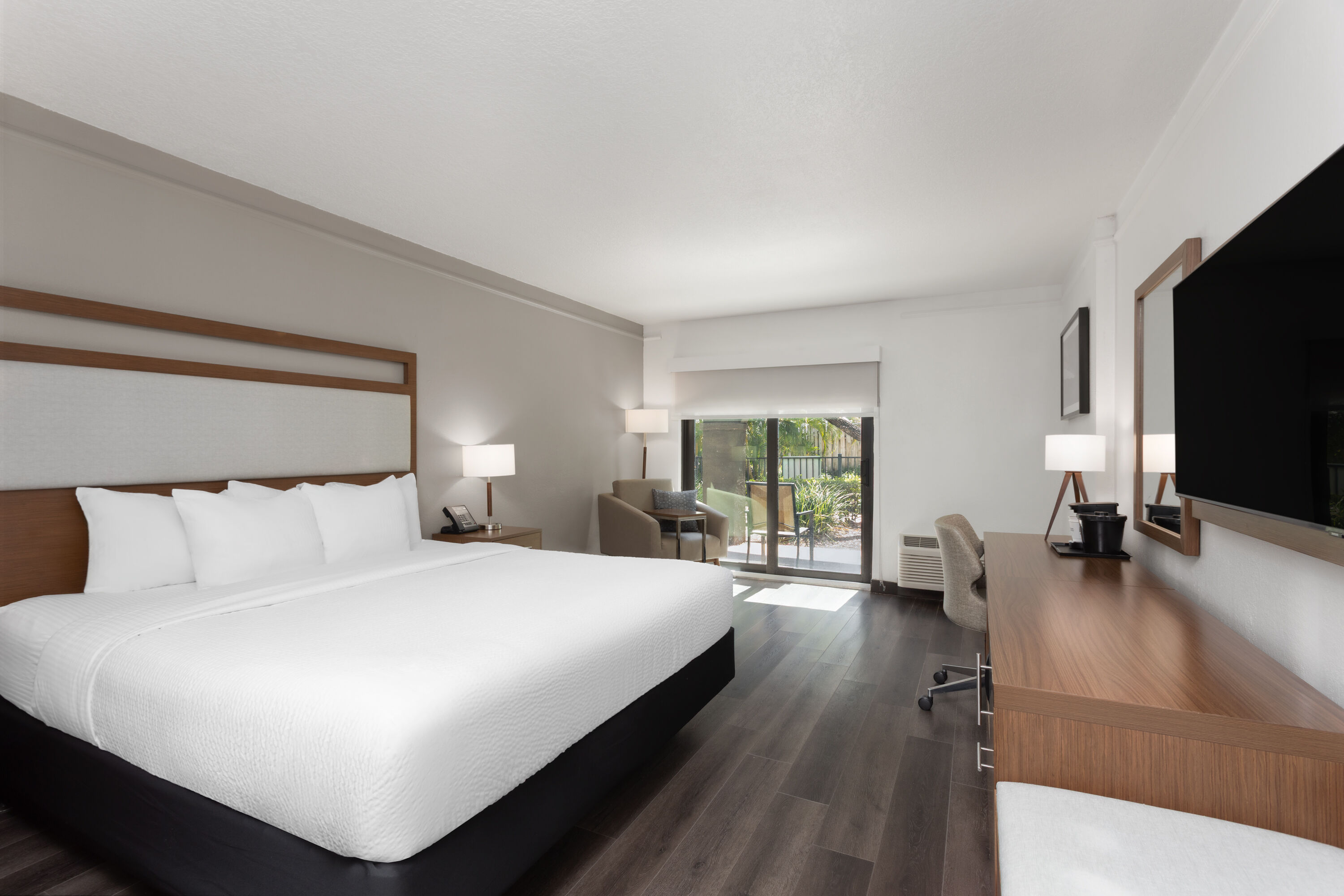 Guest room at the La Quinta Inn & Suites by Wyndham Ft Lauderdale Cypress Cr in Fort Lauderdale, Florida