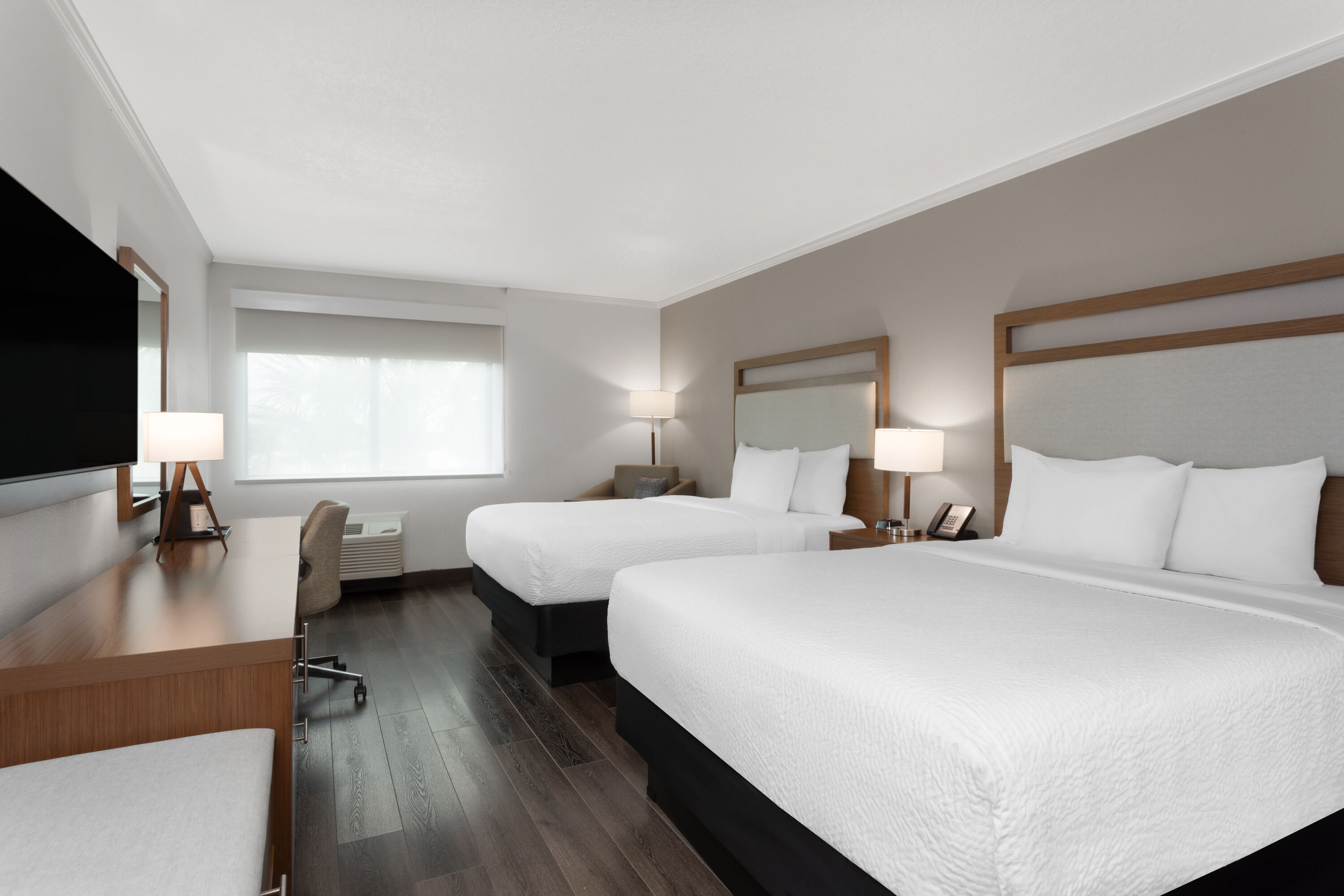 Guest room at the La Quinta Inn & Suites by Wyndham Ft Lauderdale Cypress Cr in Fort Lauderdale, Florida