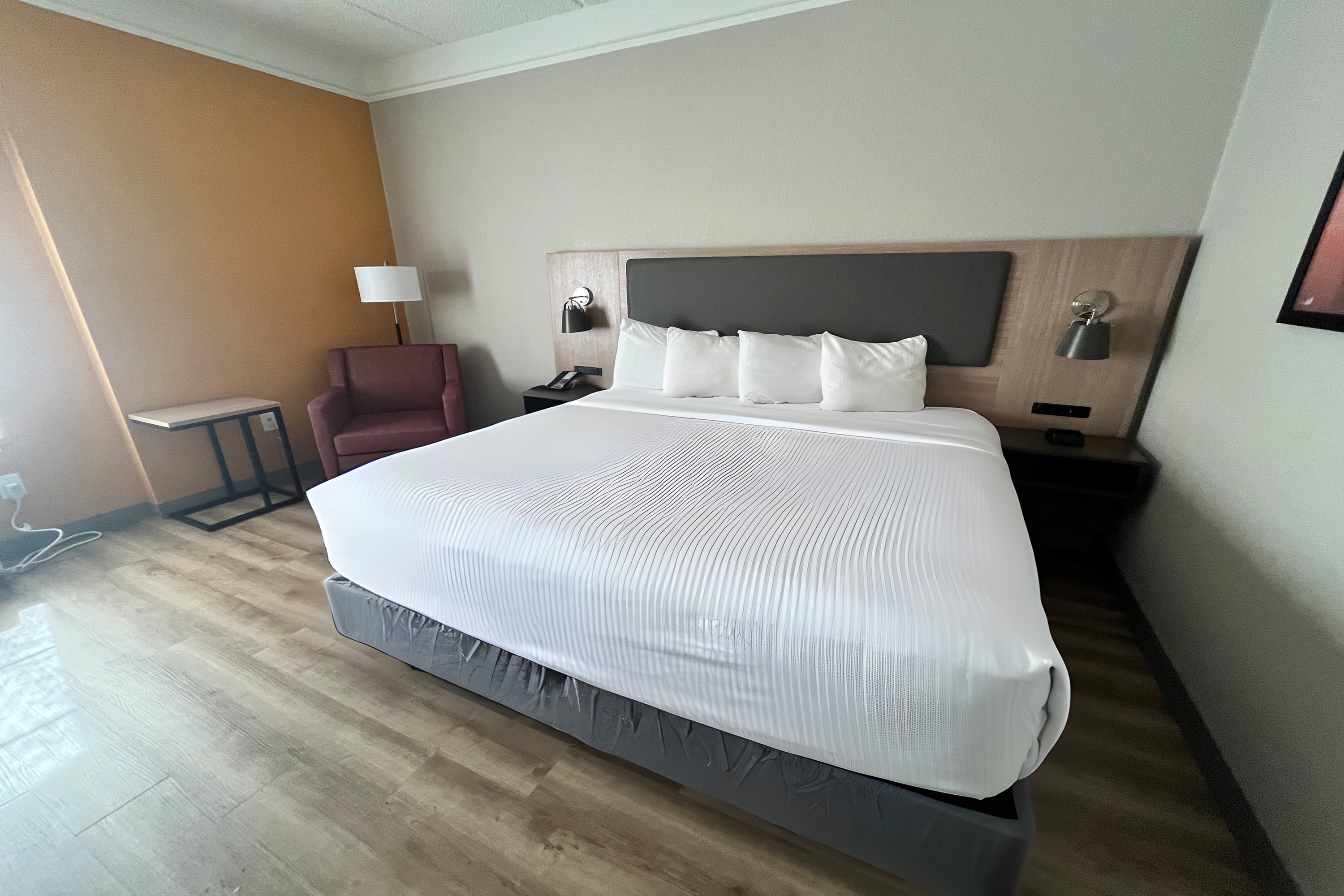 Guest room at the La Quinta Inn & Suites by Wyndham Jacksonville Butler Blvd in Jacksonville, Florida