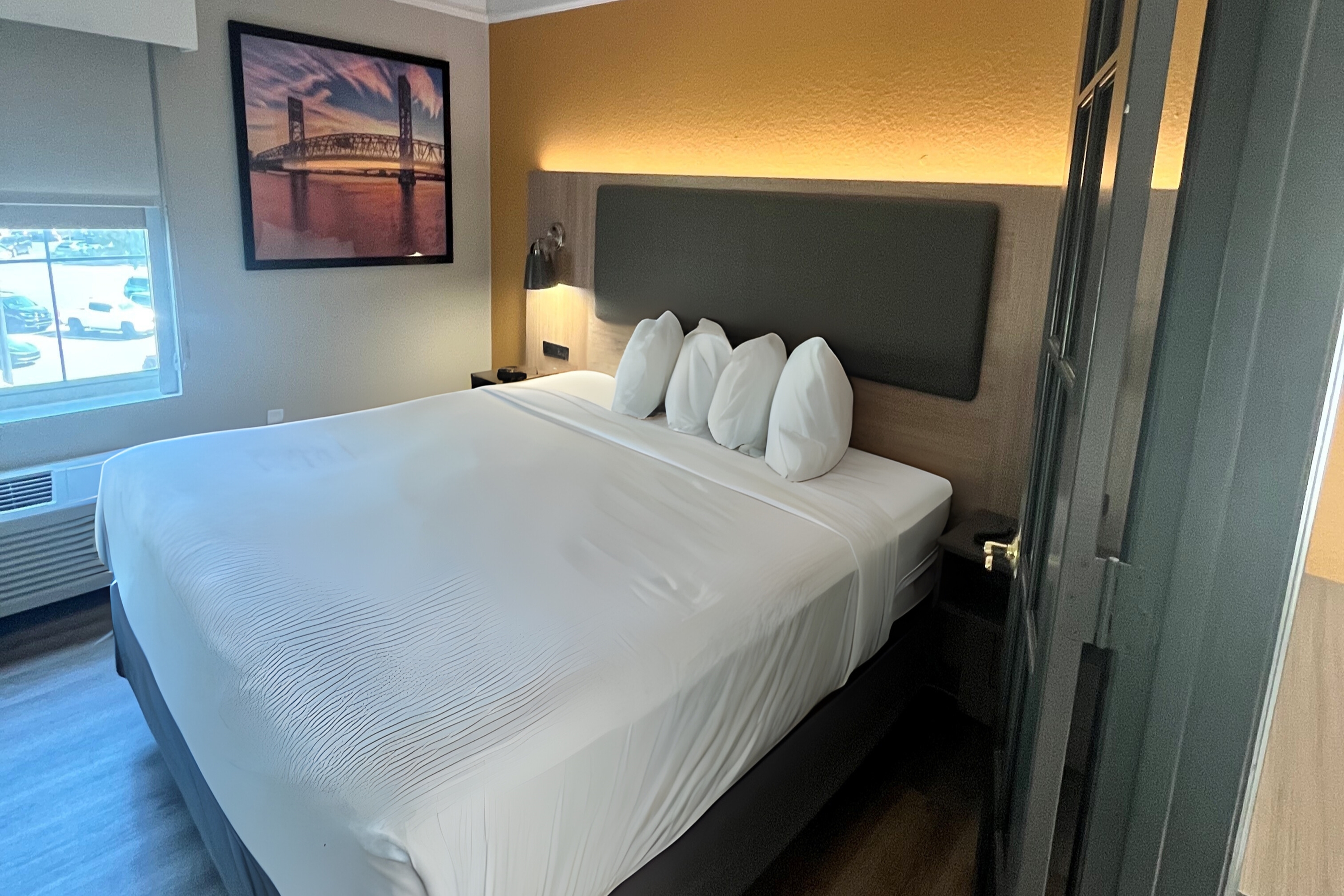 Guest room at the La Quinta Inn & Suites by Wyndham Jacksonville Butler Blvd in Jacksonville, Florida