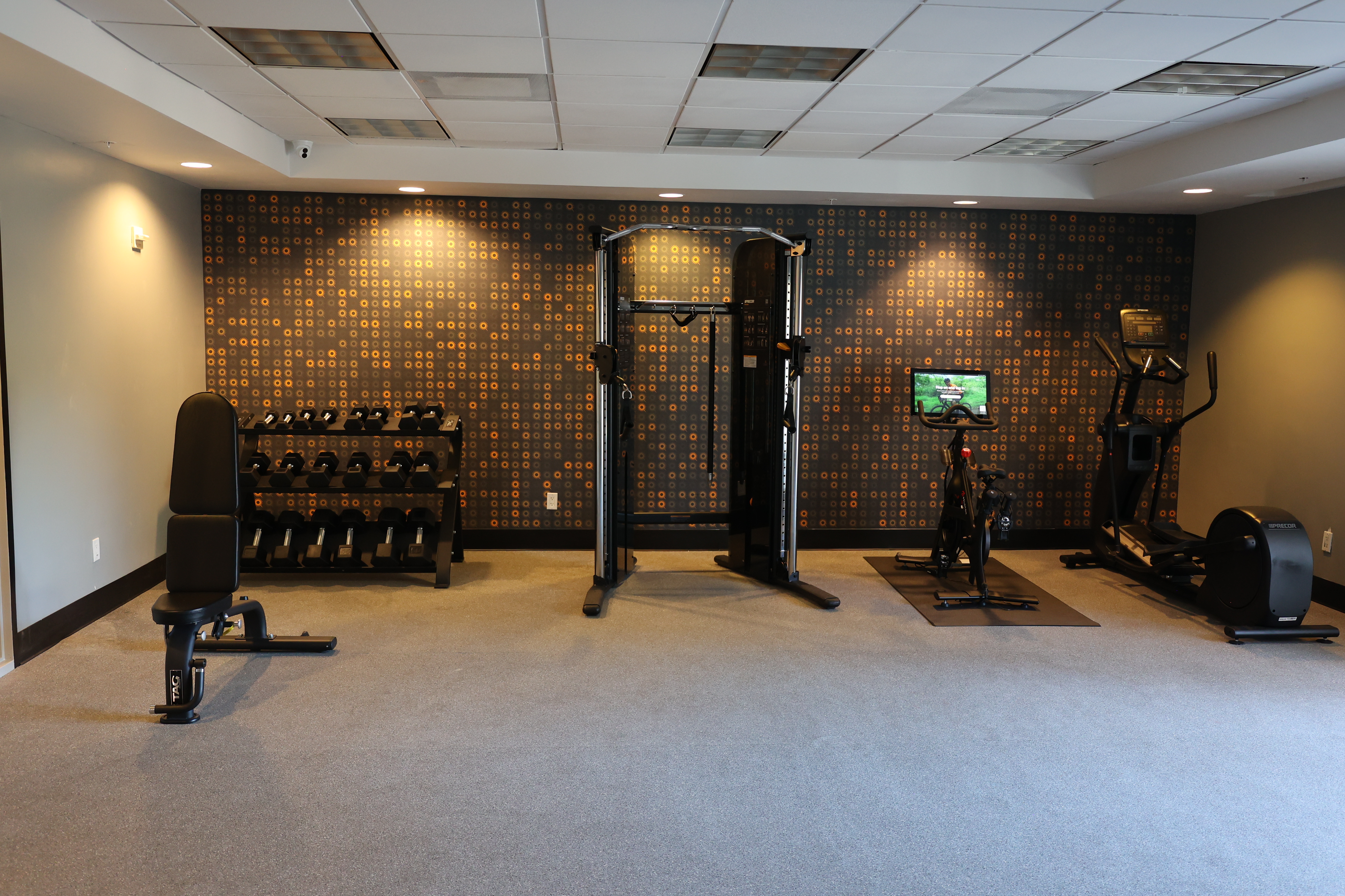 Fitness room at La Quinta Inn & Suites by Wyndham Ocala in Ocala, Florida