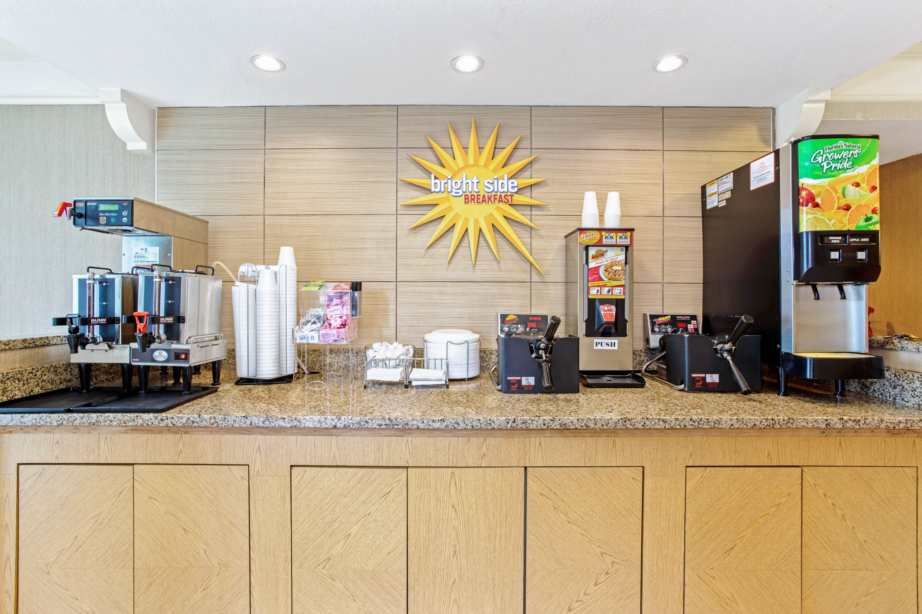 Free breakfast at La Quinta Inn by Wyndham Orlando Airport West in Orlando, Florida