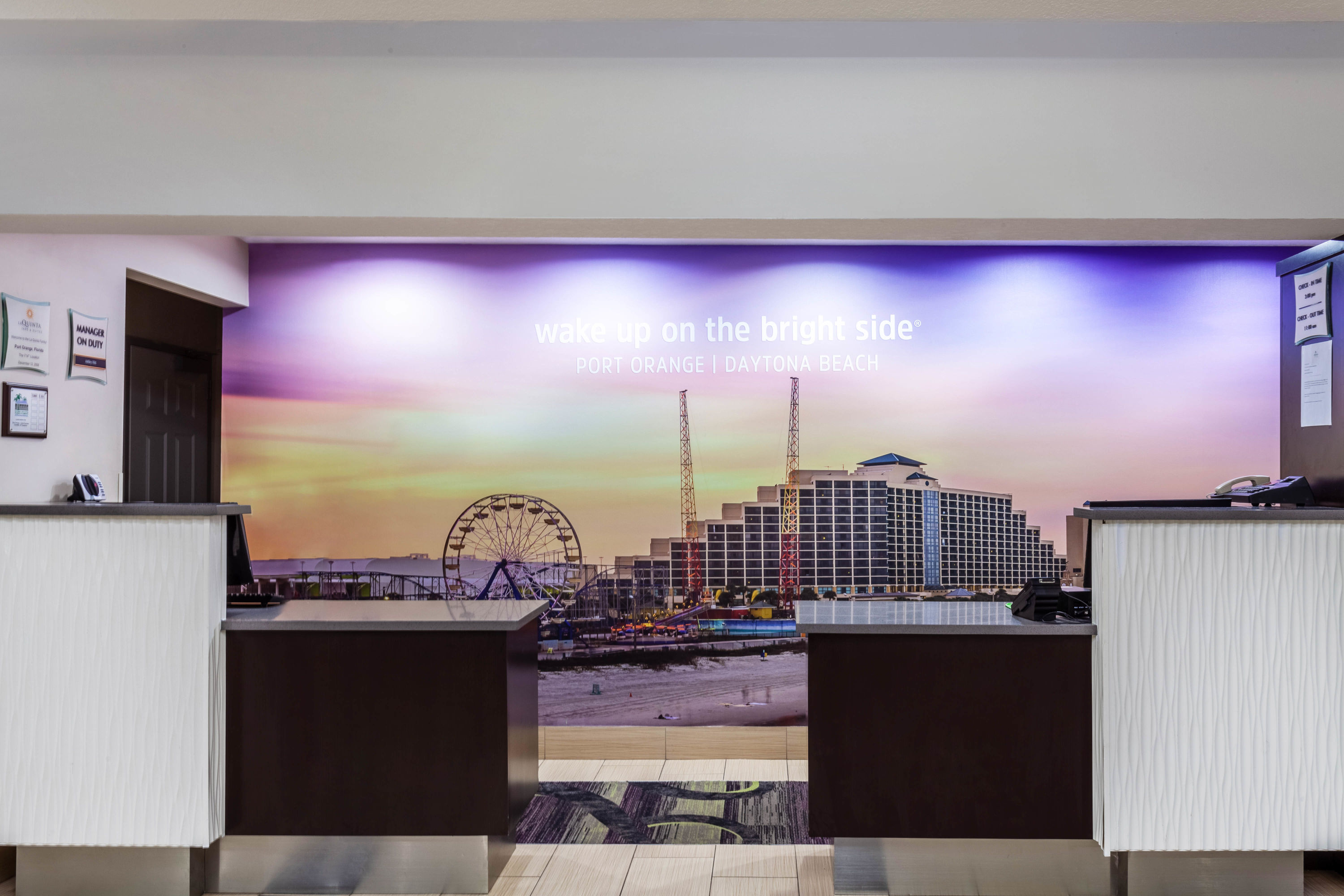 La Quinta Inn & Suites by Wyndham Port Orange / Daytona reception in Port Orange, Florida