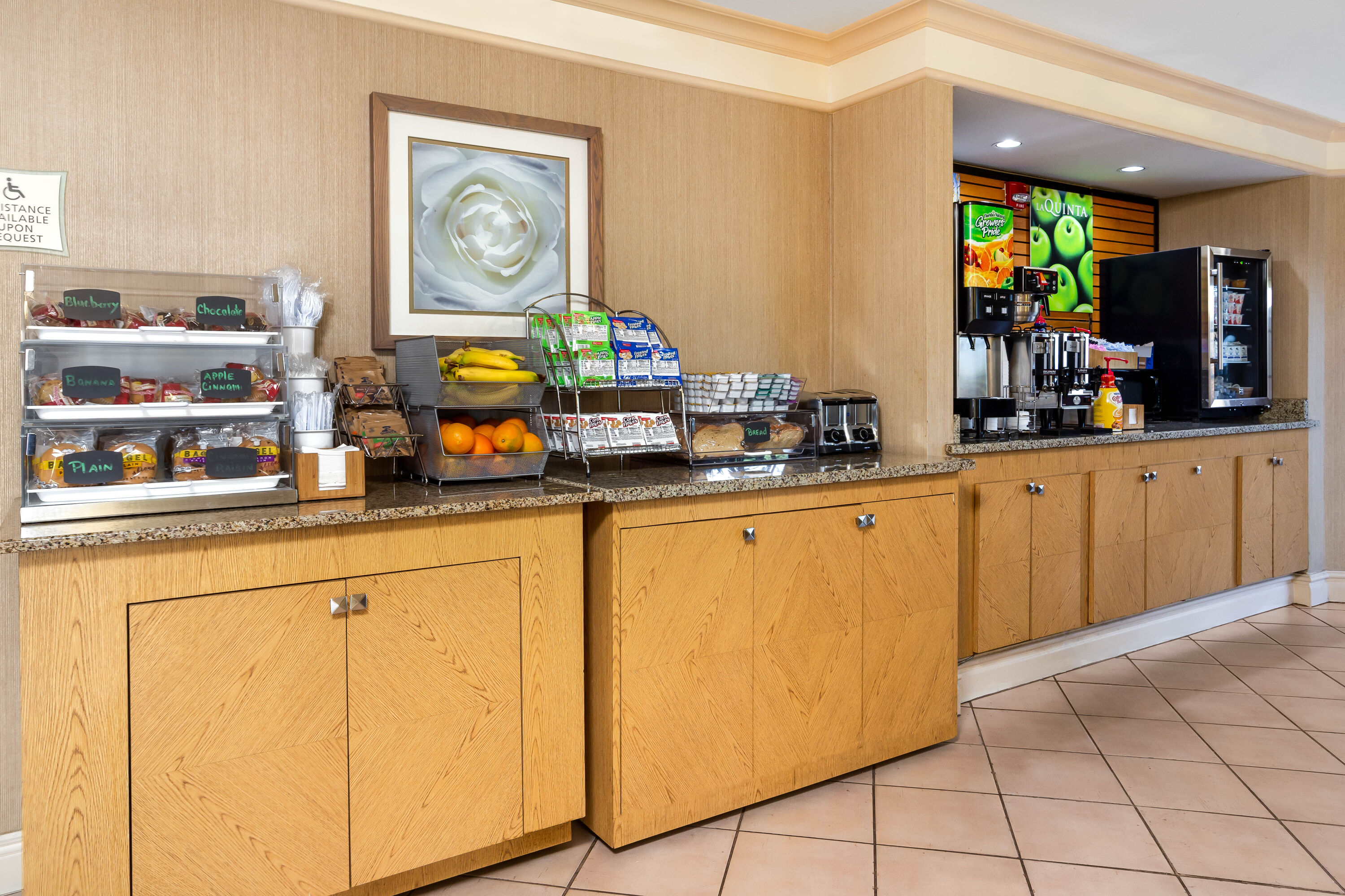 Free breakfast at La Quinta Inn Tampa Airport Stadium Westshore in Tampa, Florida