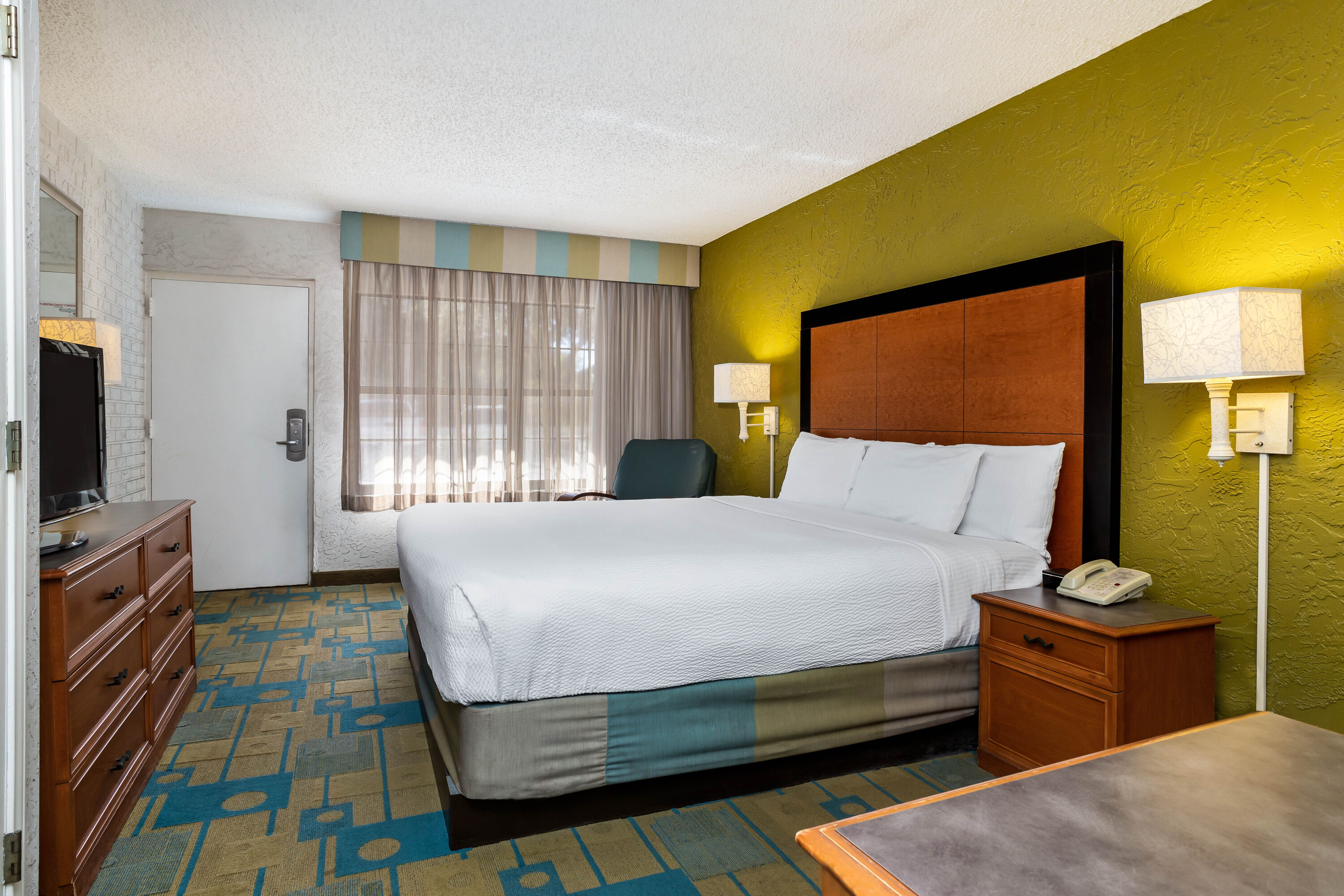 Guest room at the La Quinta Inn Tampa Airport Stadium Westshore in Tampa, Florida