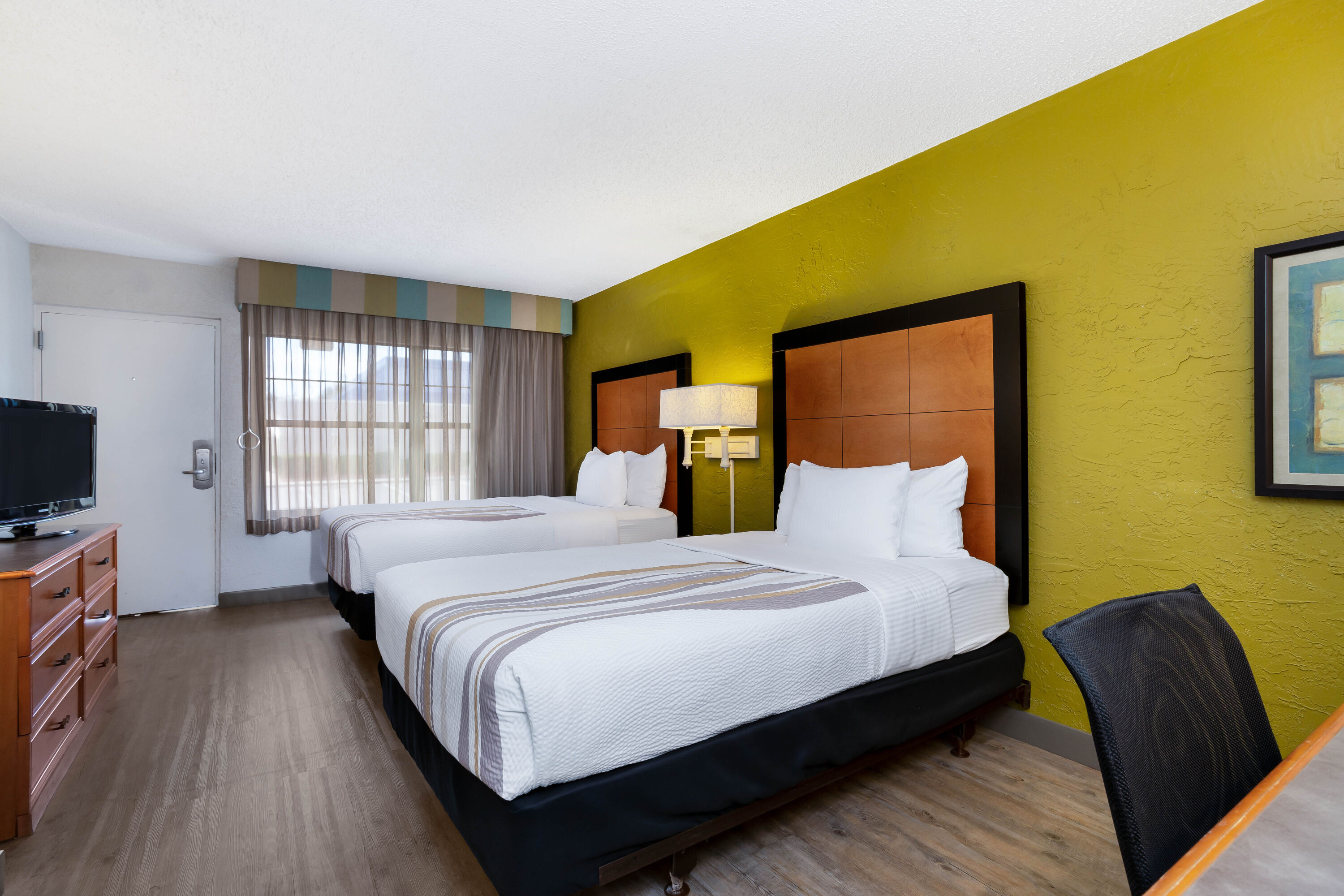 Guest room at the La Quinta Inn Tampa Airport Stadium Westshore in Tampa, Florida