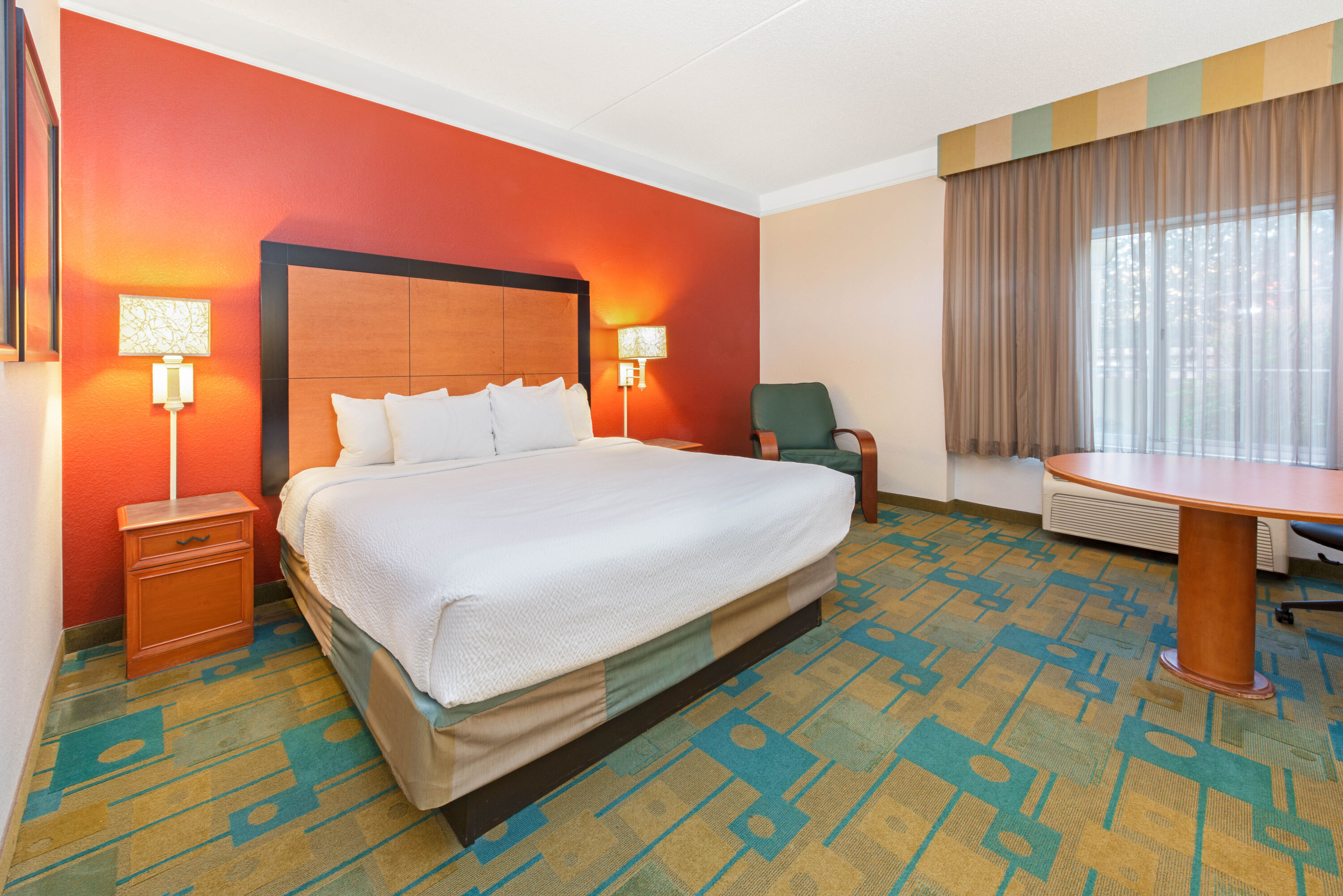 Guest room at the La Quinta Inn & Suites by Wyndham USF (Near Busch Gardens) in Tampa, Florida