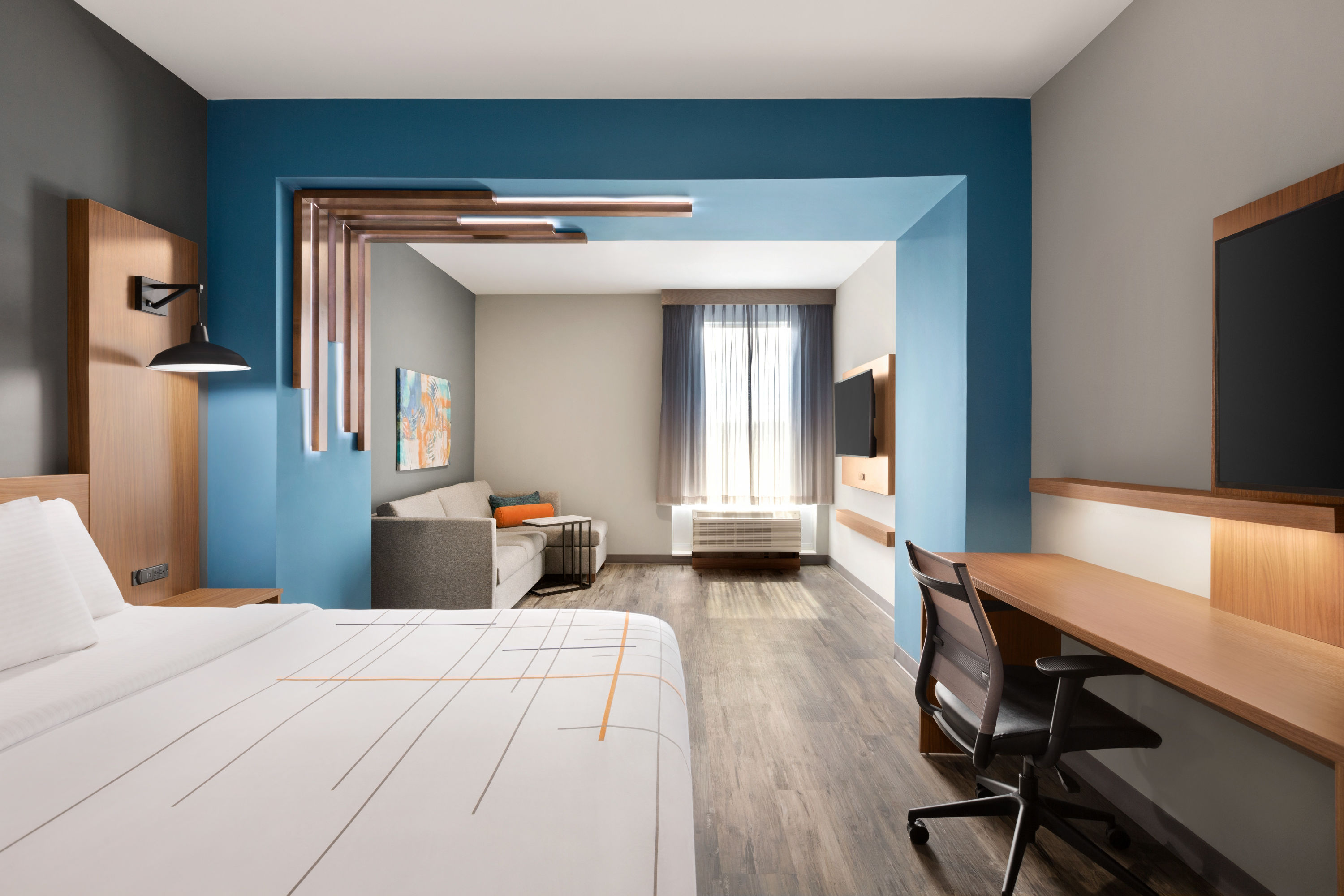 Guest room at the La Quinta Inn & Suites by Wyndham Brunswick/Golden Isles in Brunswick, Georgia