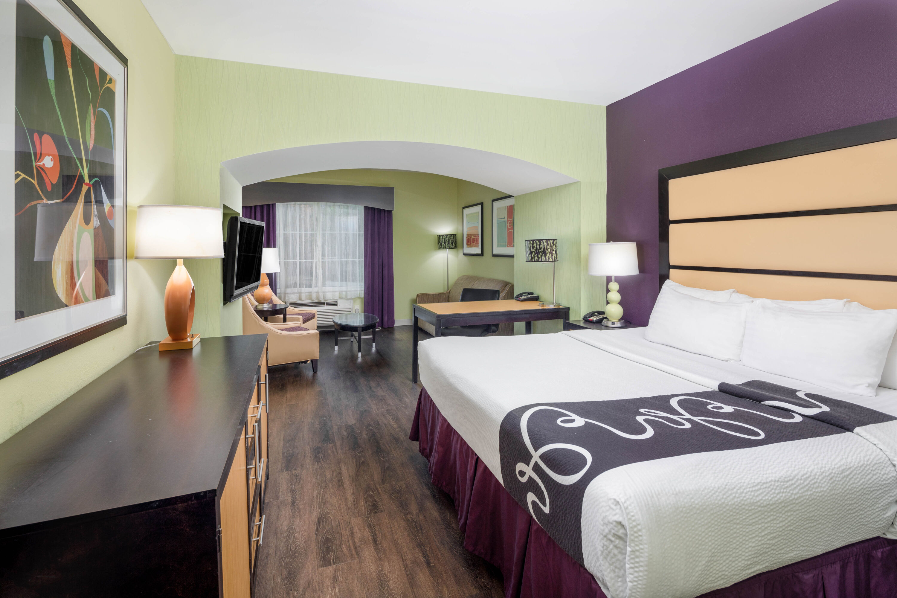Guest room at the La Quinta Inn & Suites by Wyndham Hinesville - Fort Stewart in Hinesville, Georgia