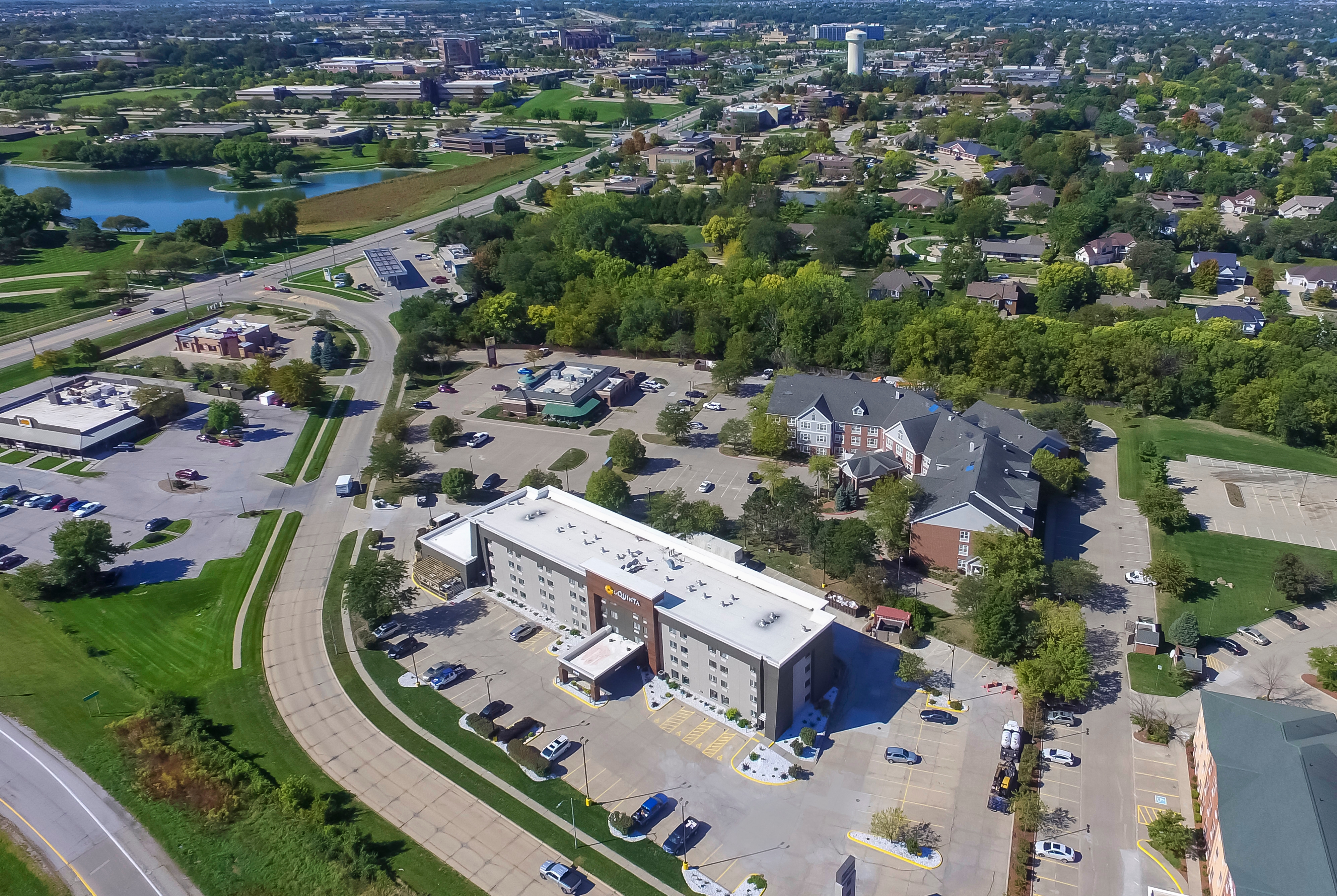 Exterior of La Quinta Inn & Suites by Wyndham Des Moines West Clive hotel in Clive, Iowa