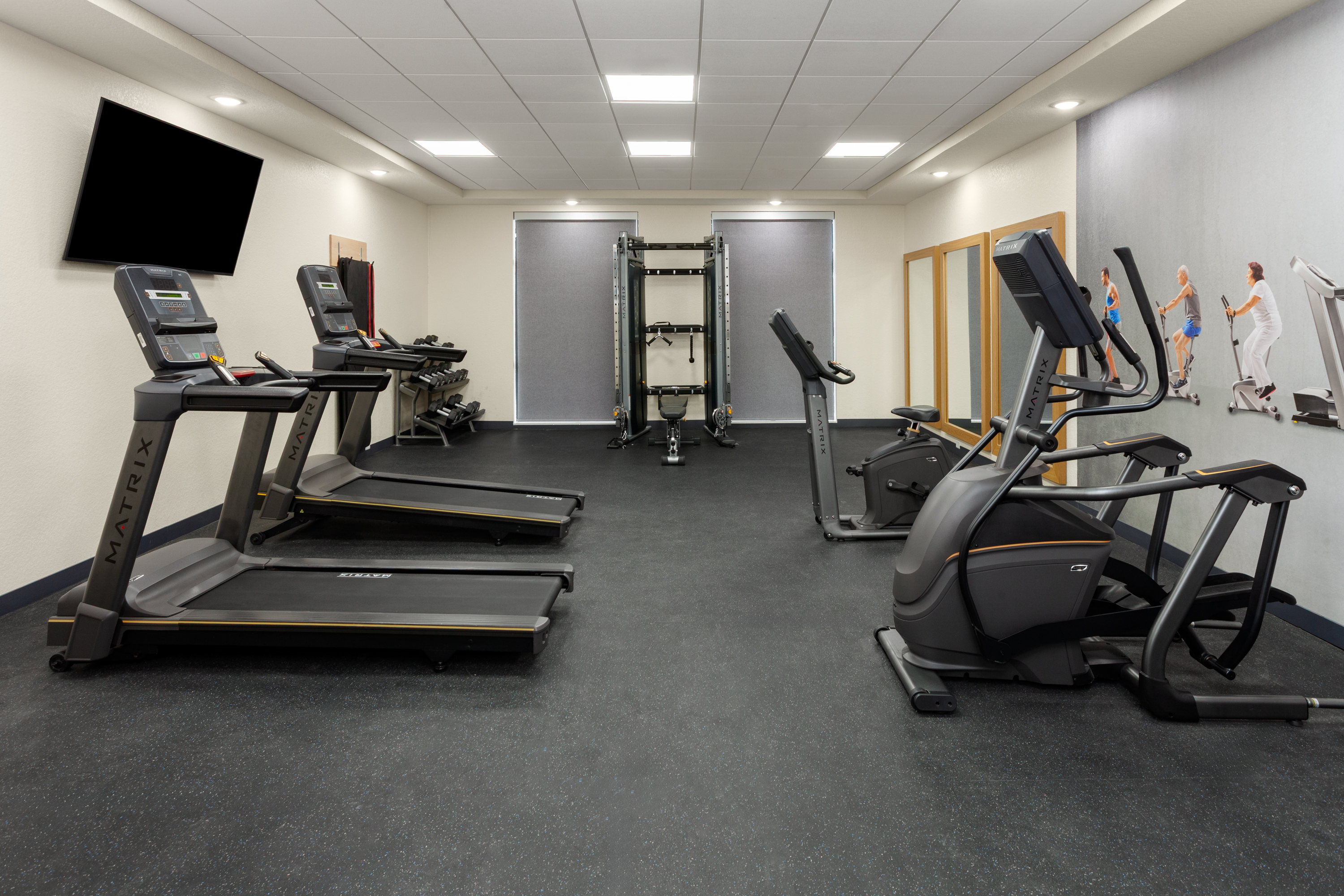 Fitness room at La Quinta Inn & Suites by Wyndham Coralville Iowa City in Coralville, Iowa