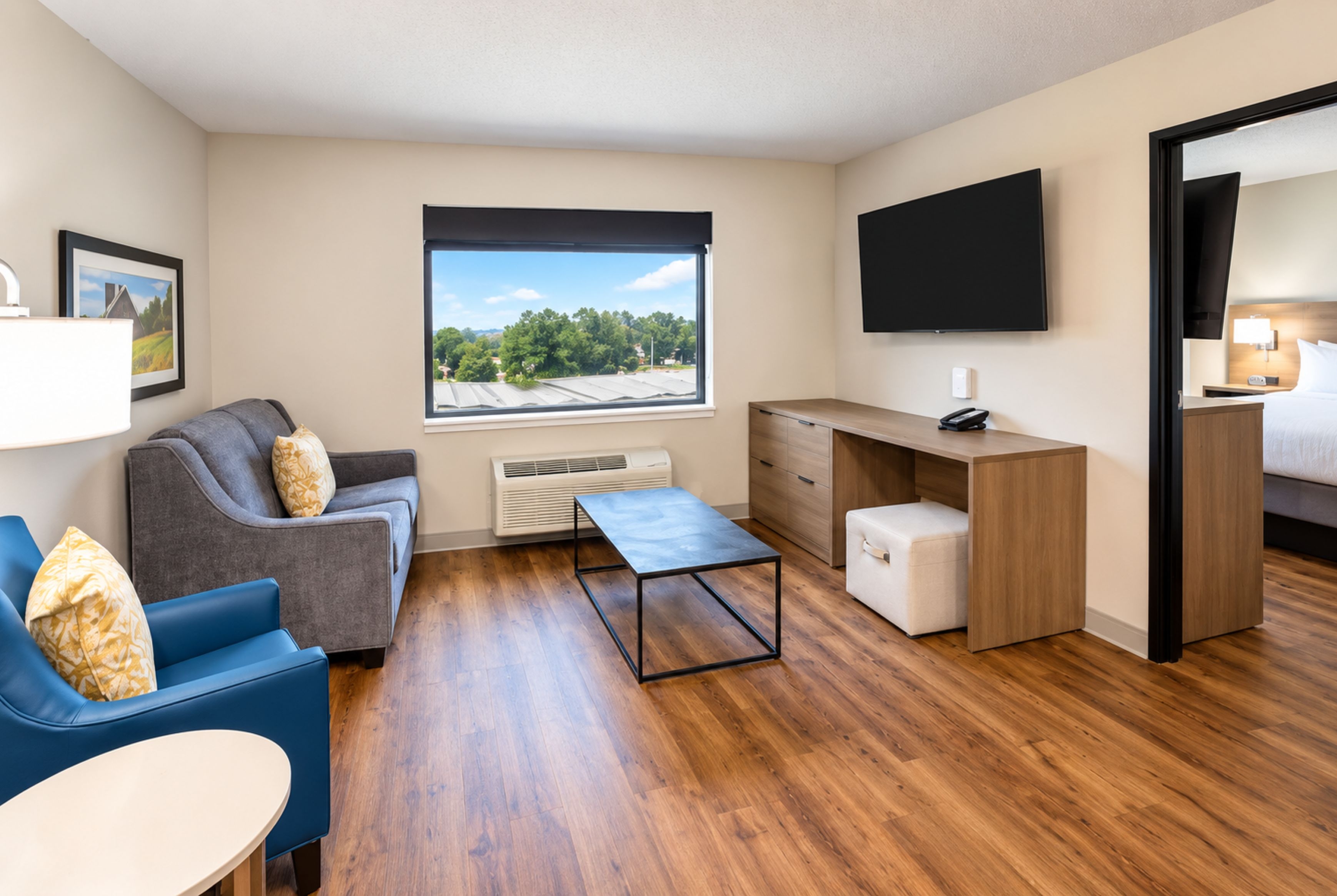 Guest room at the La Quinta Inn & Suites by Wyndham Johnston in Johnston, Iowa