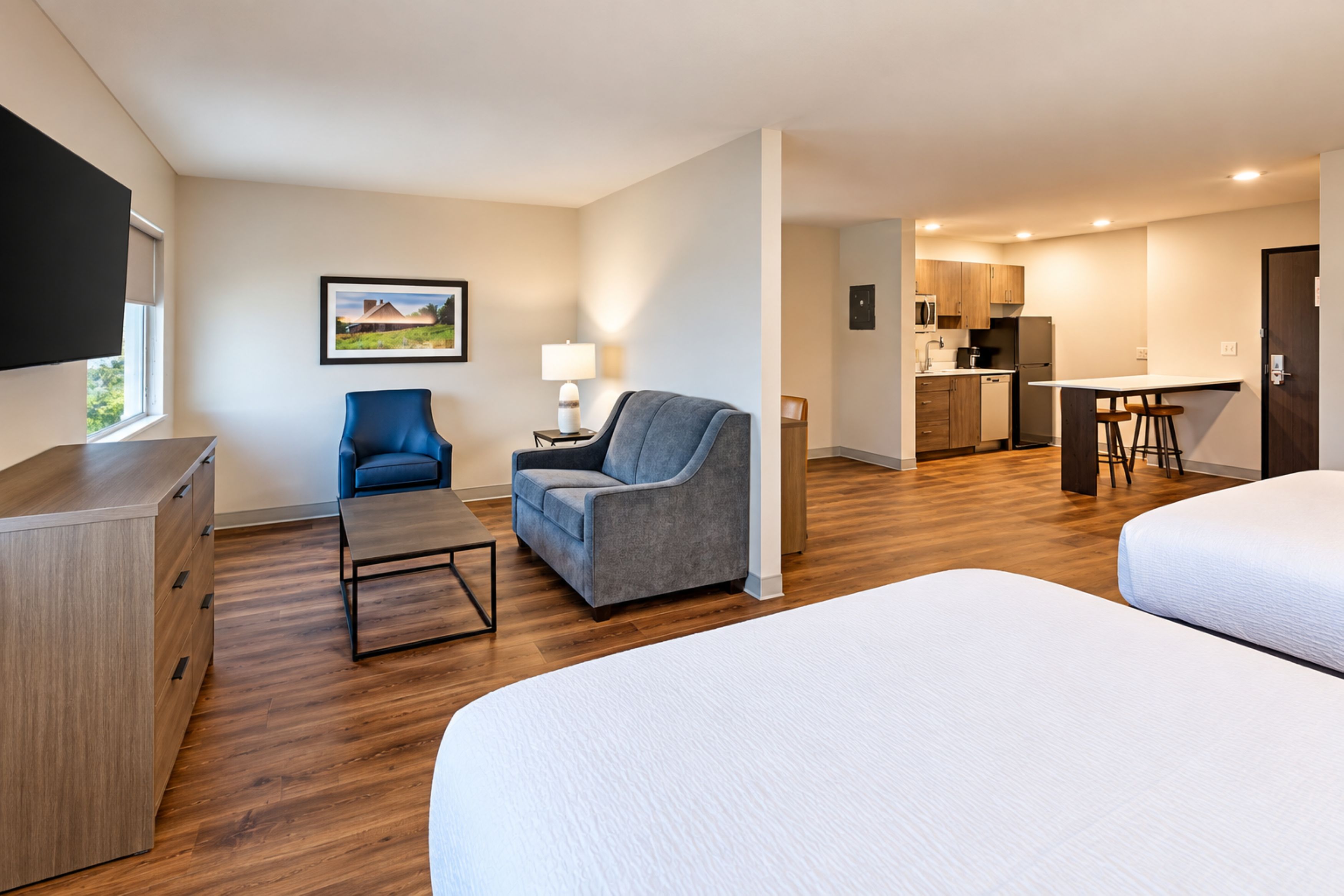 Guest room at the La Quinta Inn & Suites by Wyndham Johnston in Johnston, Iowa