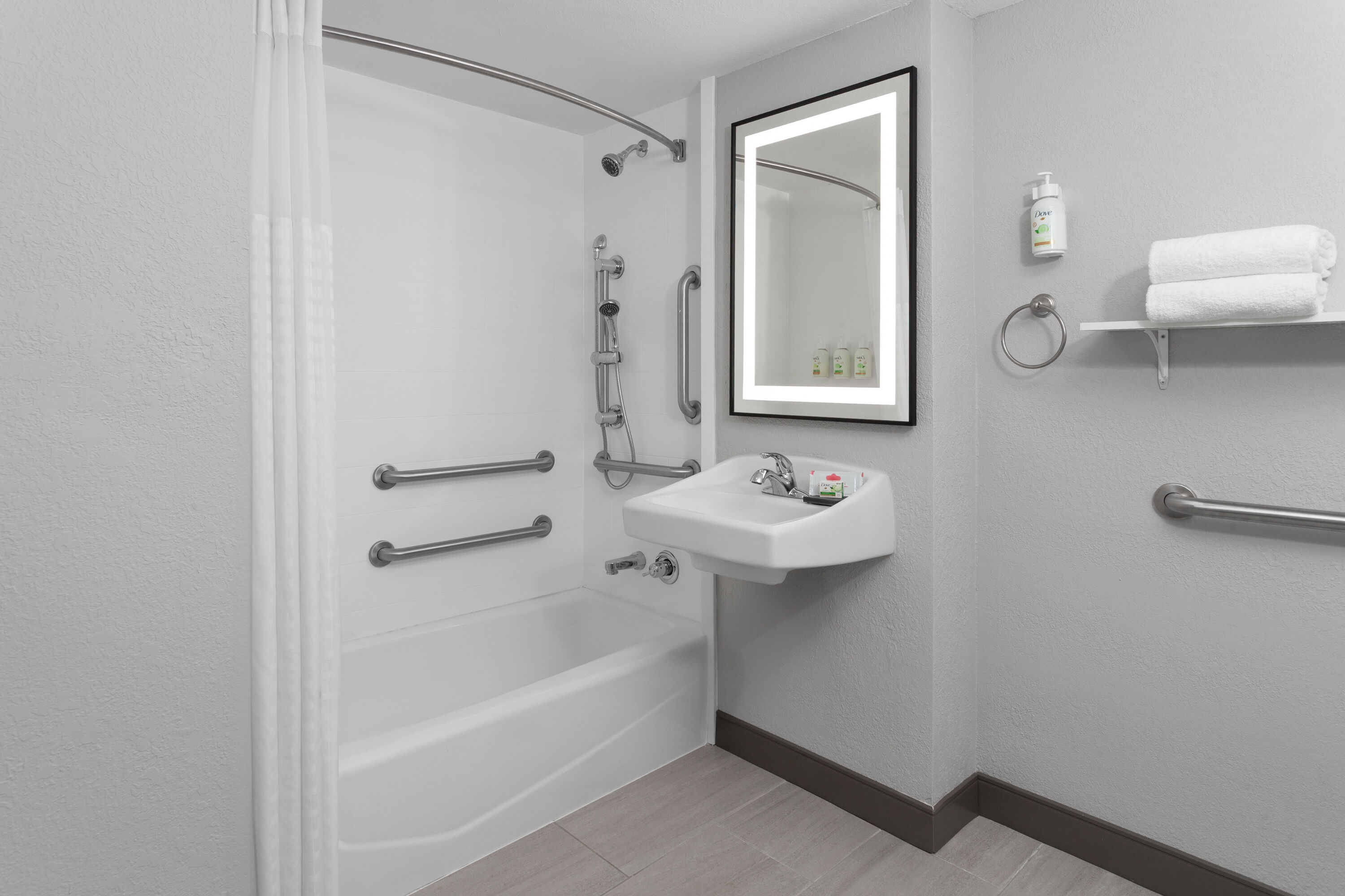 Guest room at the La Quinta Inn by Wyndham Champaign in Champaign, Illinois