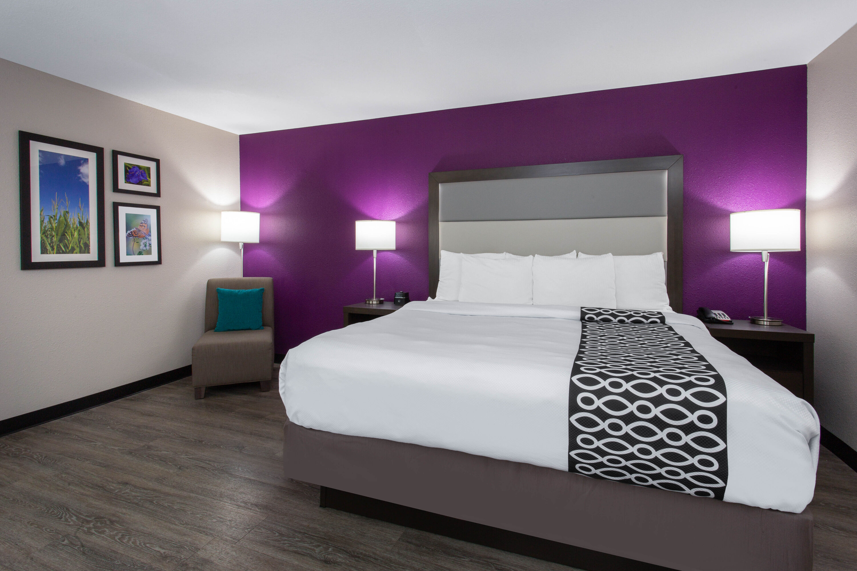 Guest room at the La Quinta Inn & Suites by Wyndham Effingham in Effingham, Illinois