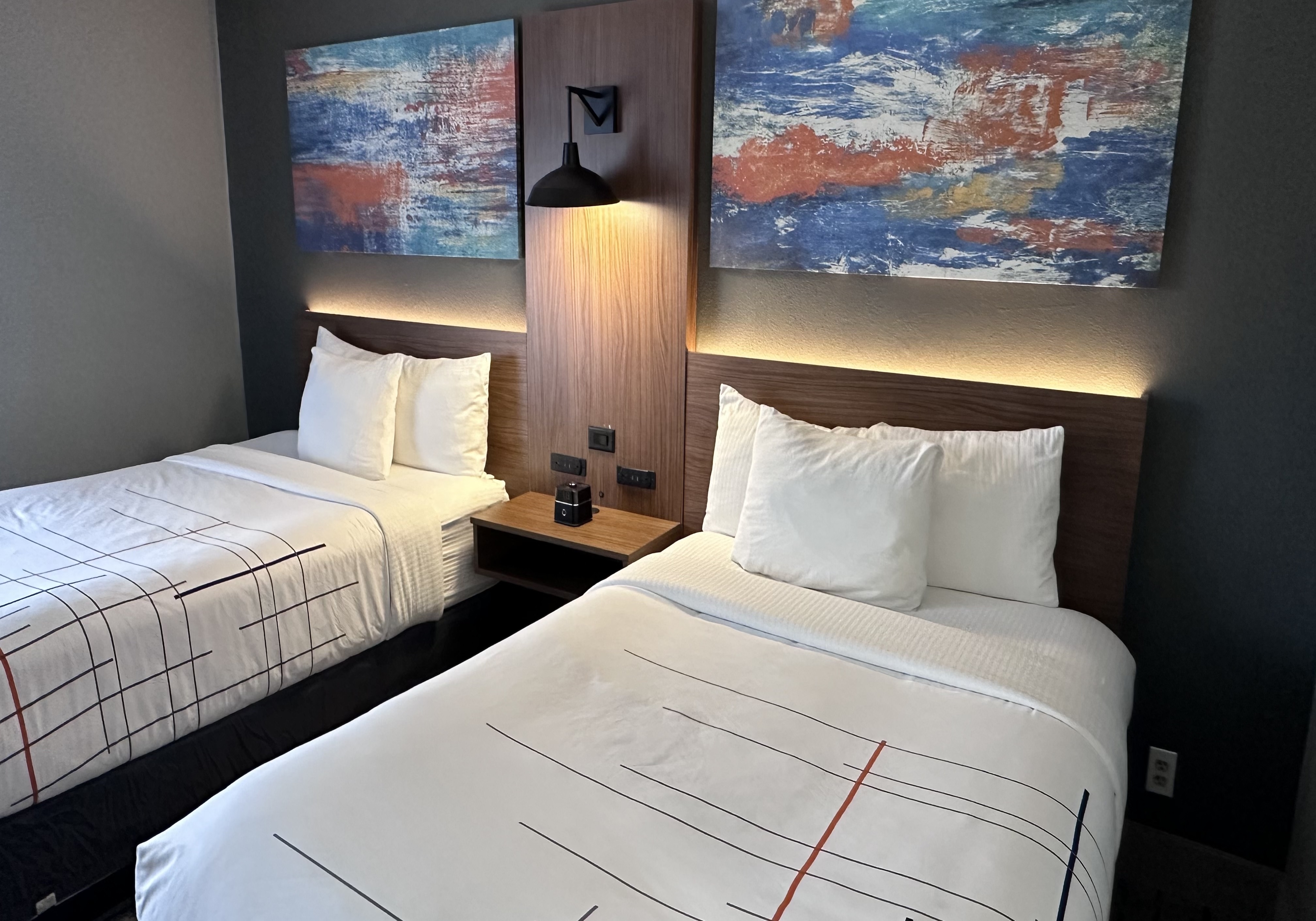 Guest room at the La Quinta Inn & Suites by Wyndham Chicago Gurnee in Gurnee, Illinois