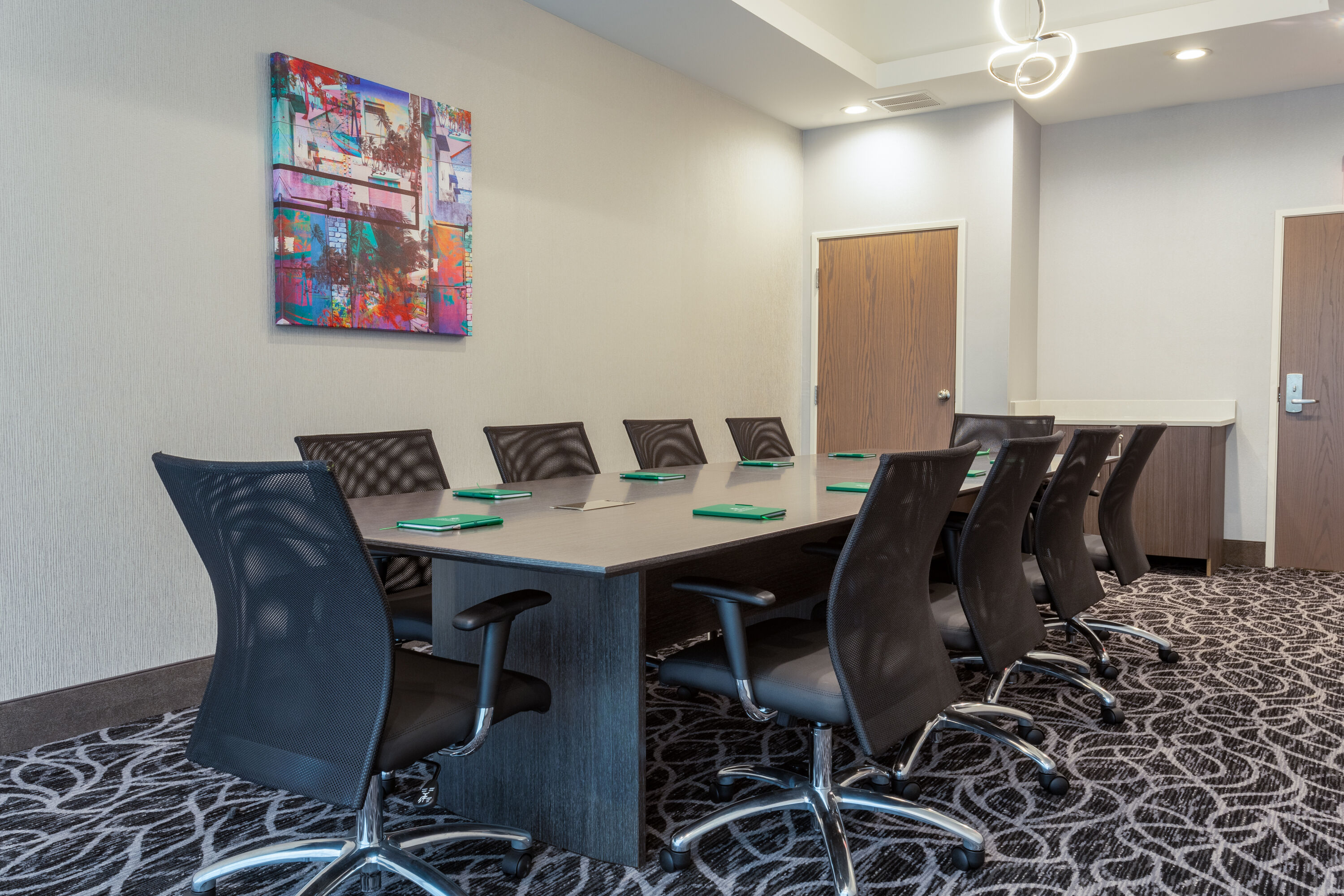 Board room at La Quinta Inn & Suites by Wyndham Shorewood in Shorewood, Illinois