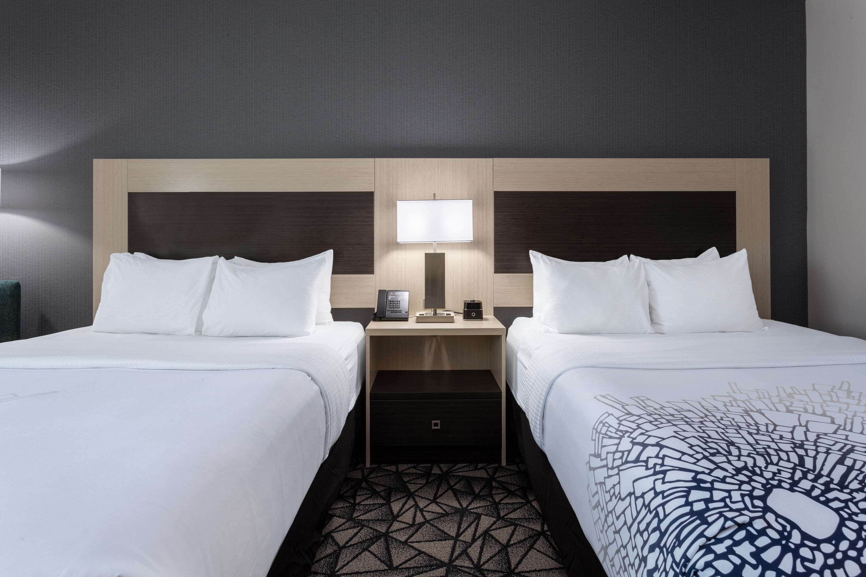 Guest room at the La Quinta Inn & Suites by Wyndham Shorewood in Shorewood, Illinois