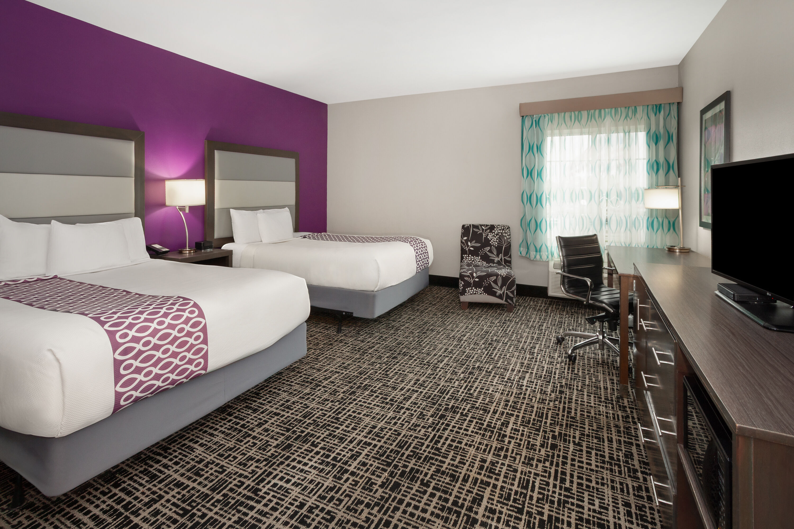 Guest room at the La Quinta Inn & Suites by Wyndham Springfield IL in Springfield, Illinois