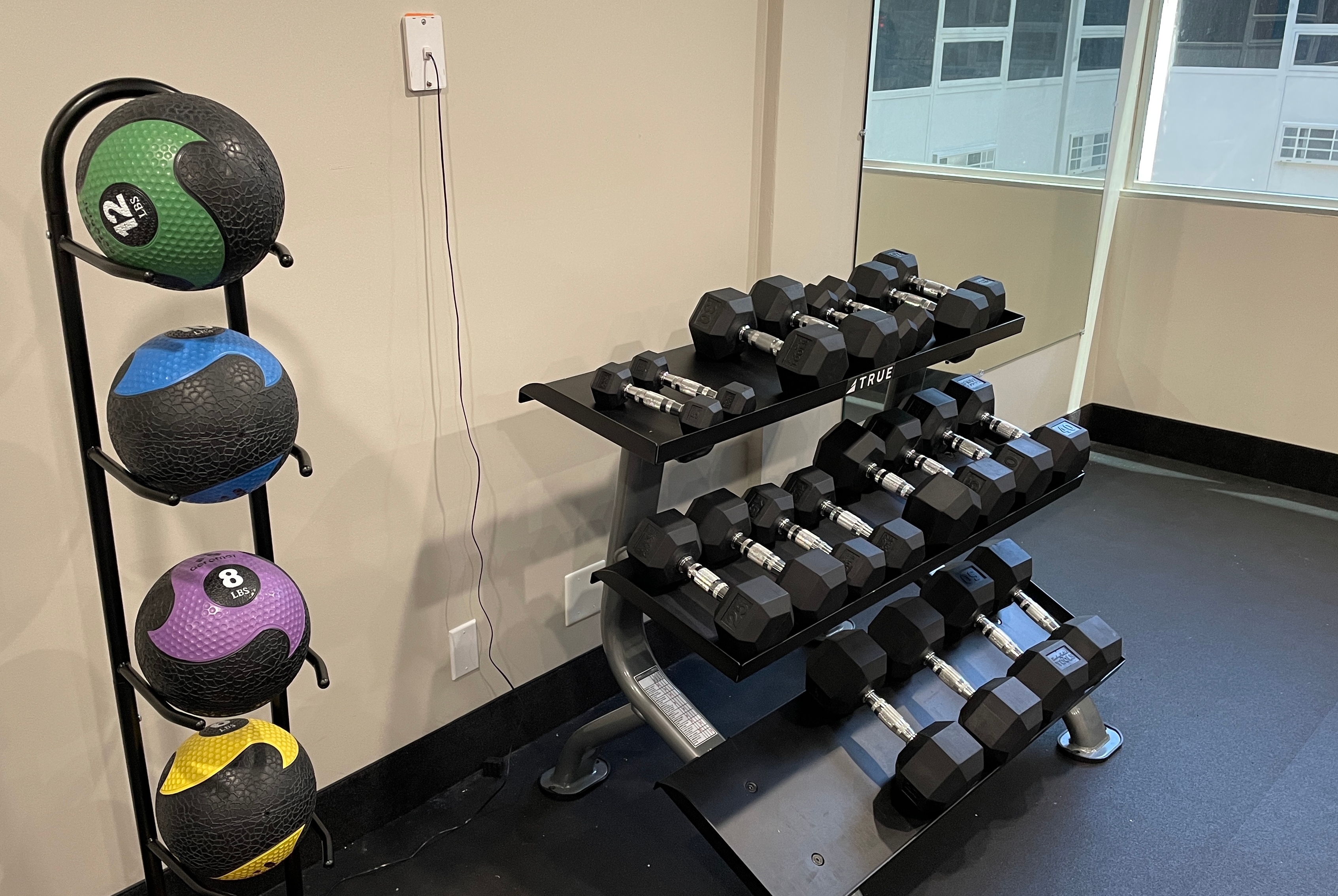 Fitness room at La Quinta Inn & Suites by Wyndham Indianapolis Downtown in Indianapolis, Indiana