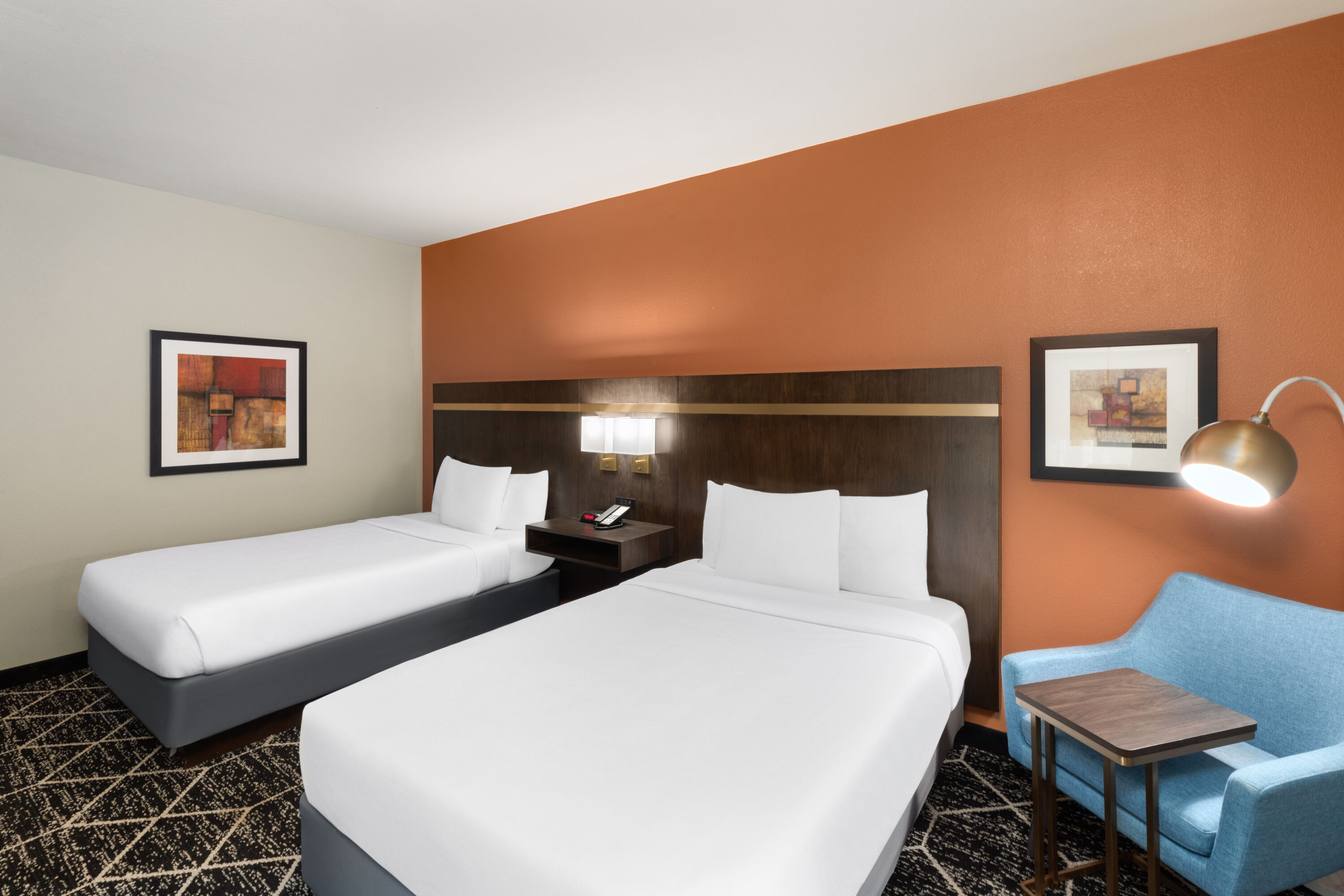Guest room at the La Quinta Inn & Suites by Wyndham Olathe in Olathe, Kansas