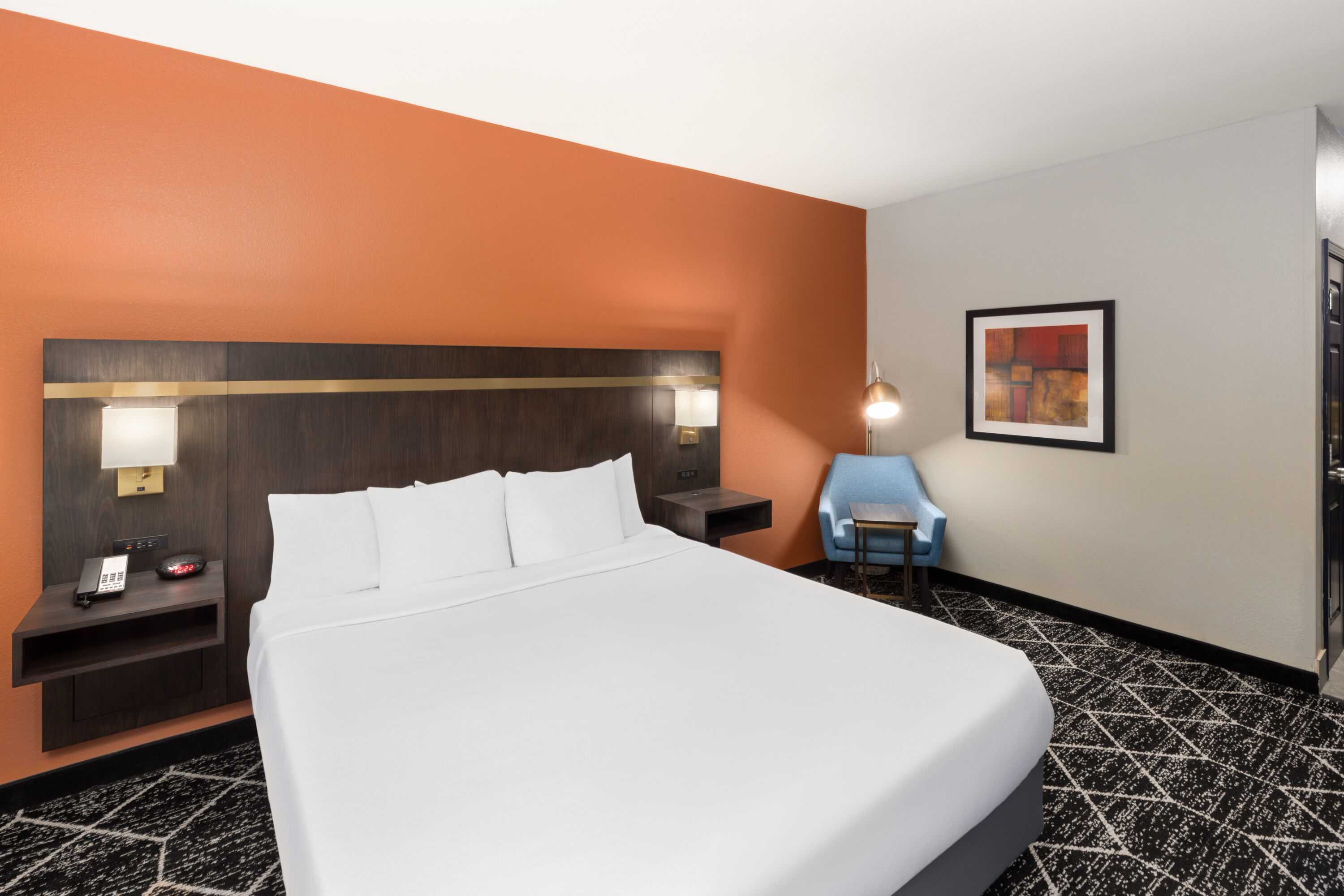 Guest room at the La Quinta Inn & Suites by Wyndham Olathe in Olathe, Kansas