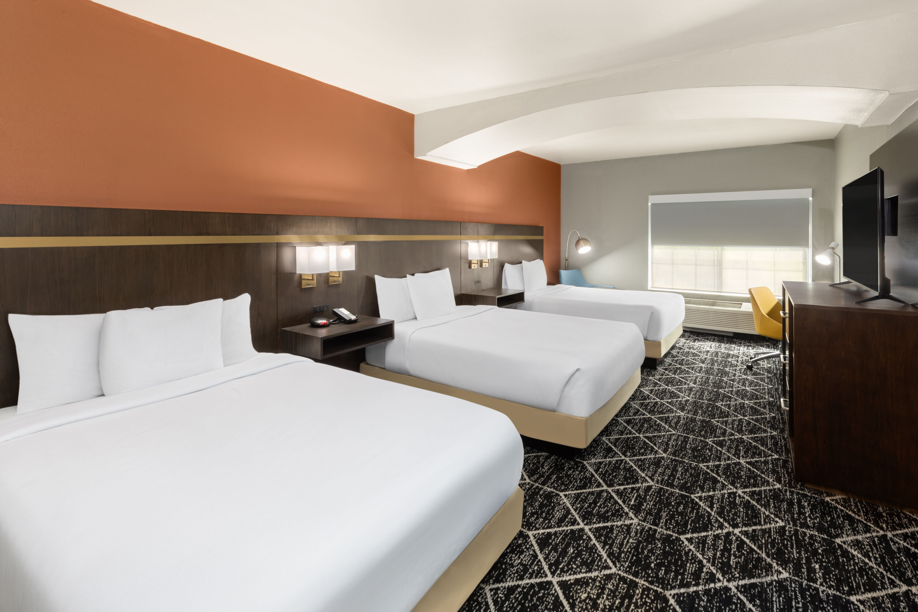 Guest room at the La Quinta Inn & Suites by Wyndham Olathe in Olathe, Kansas