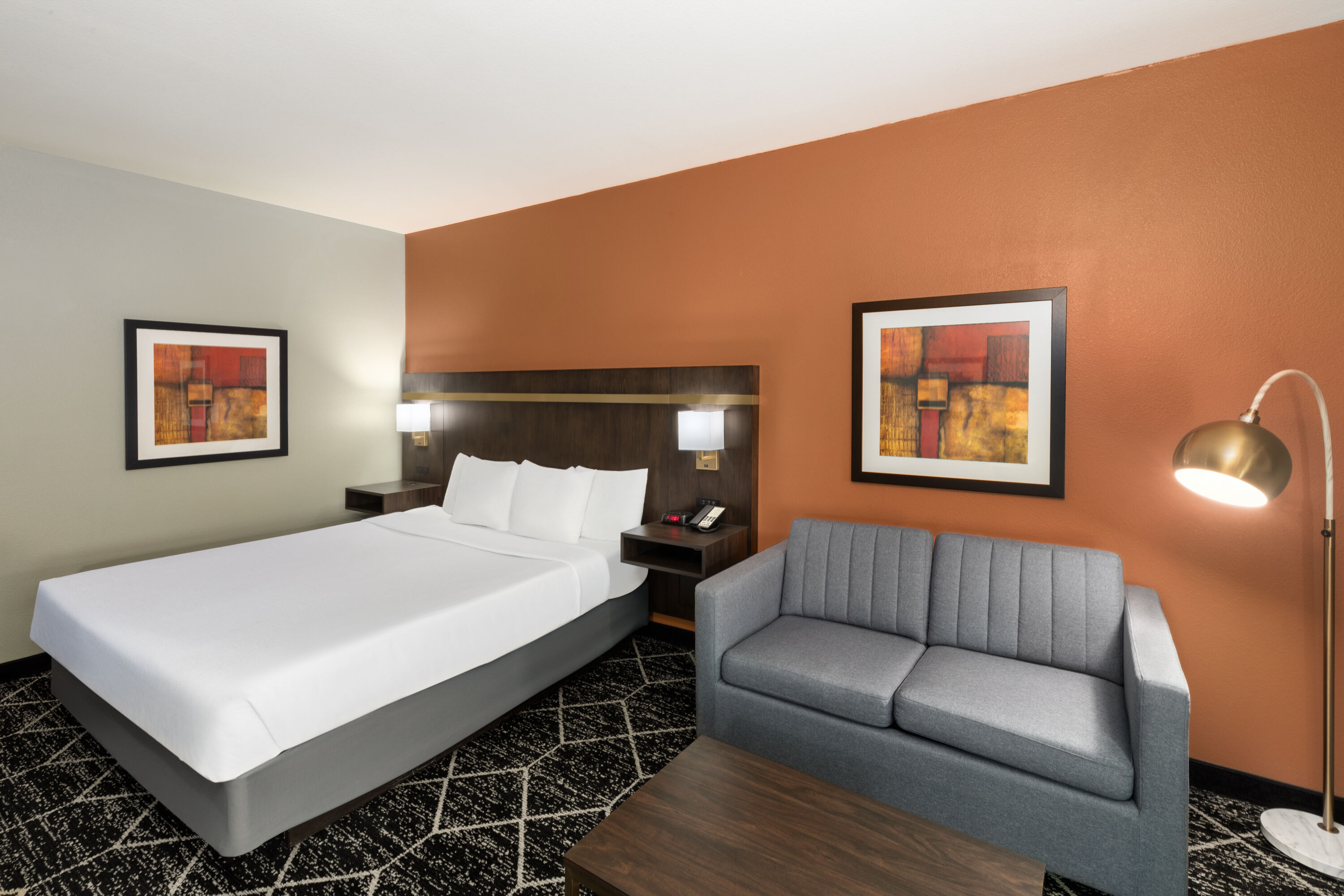 Guest room at the La Quinta Inn & Suites by Wyndham Olathe in Olathe, Kansas