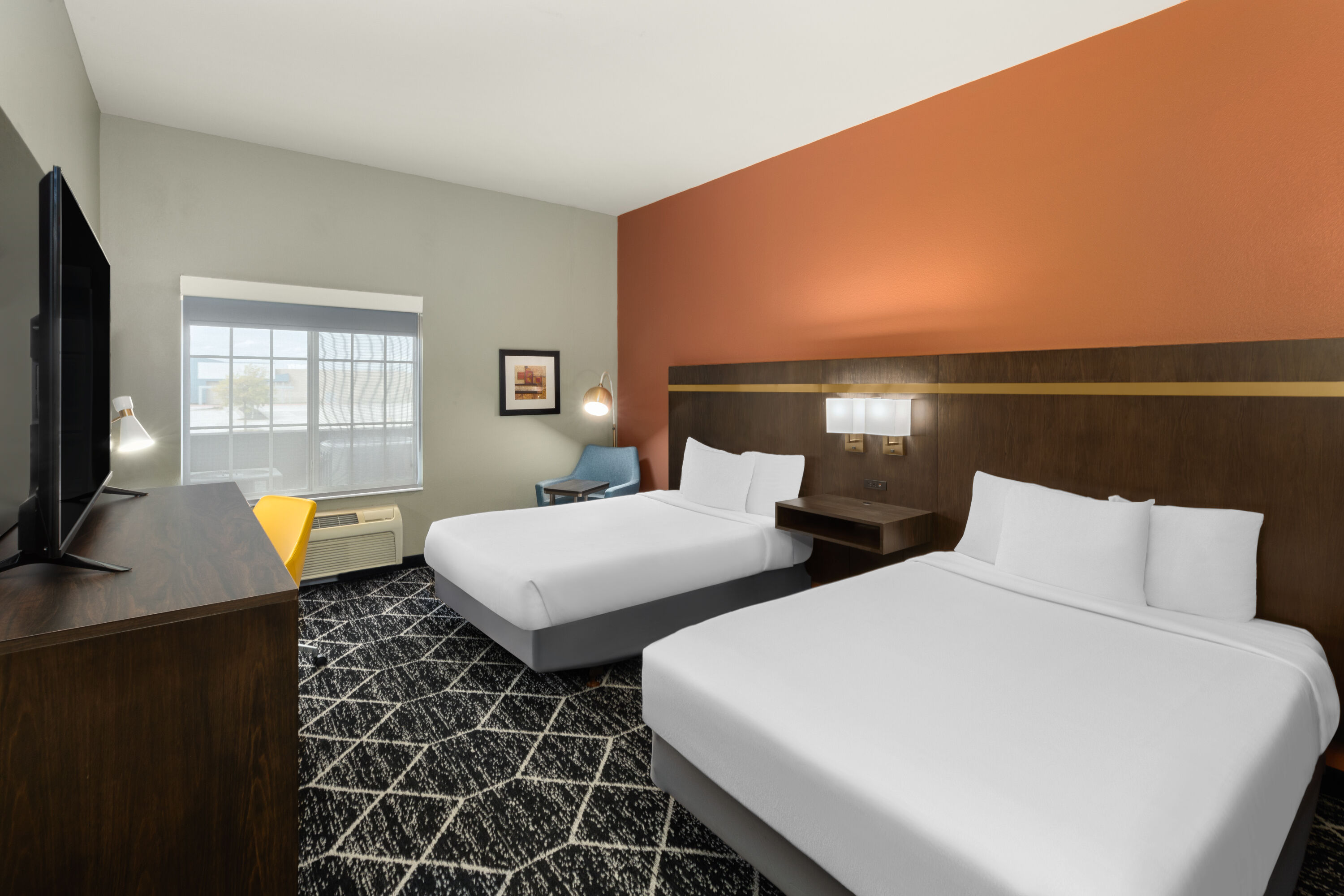 Guest room at the La Quinta Inn & Suites by Wyndham Olathe in Olathe, Kansas