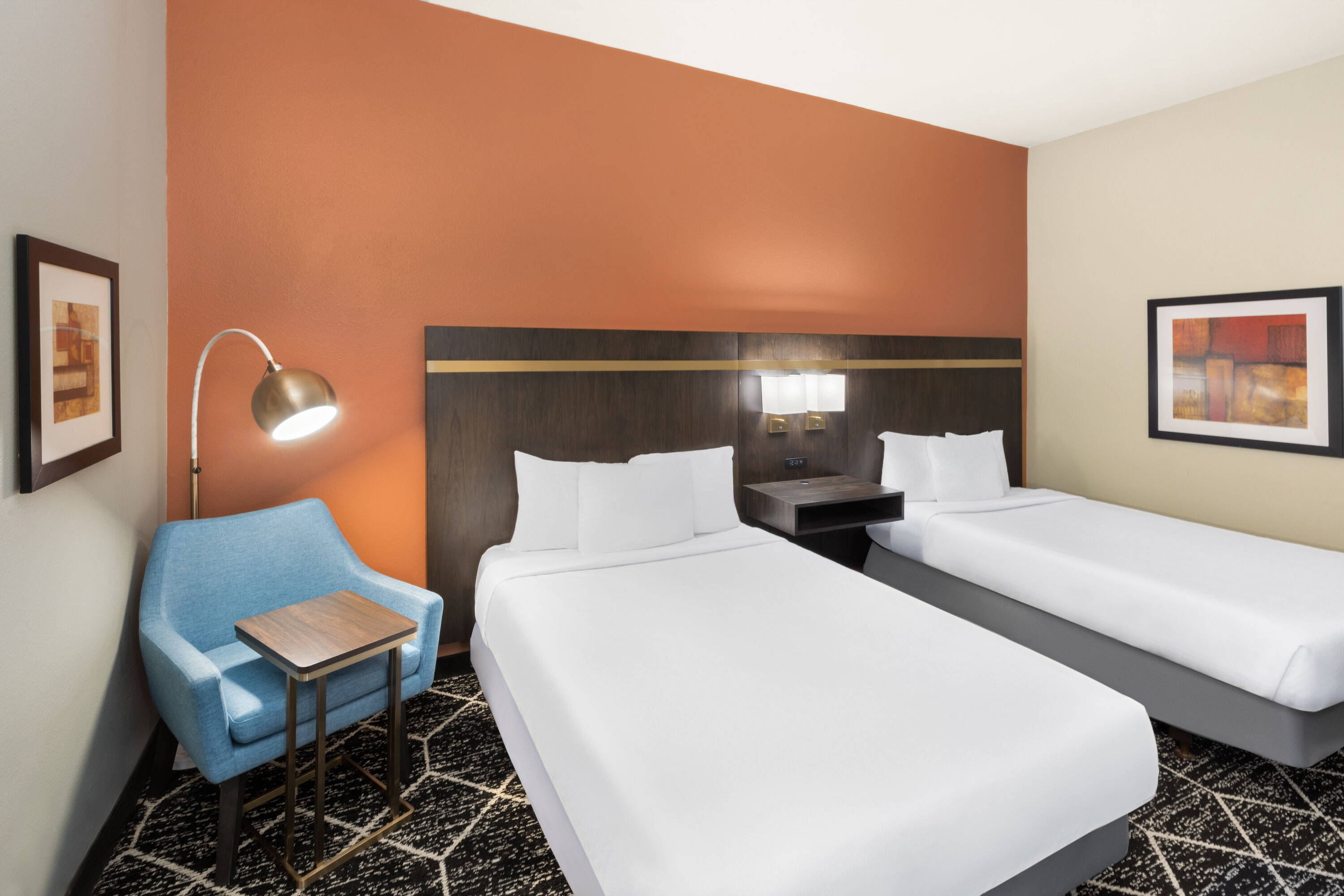 Guest room at the La Quinta Inn & Suites by Wyndham Olathe in Olathe, Kansas