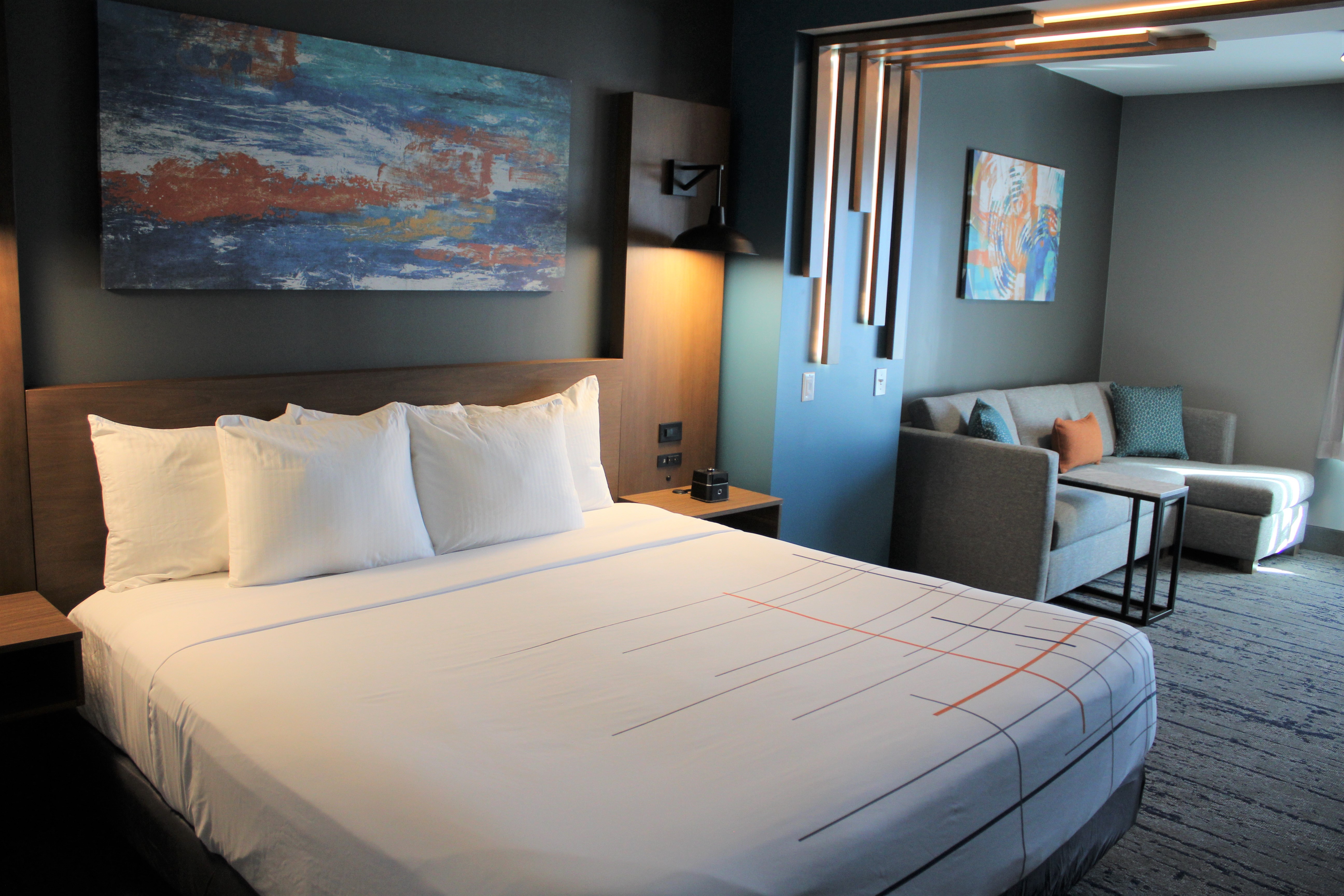 Guest room at the La Quinta Inn & Suites by Wyndham Bardstown in Bardstown, Kentucky