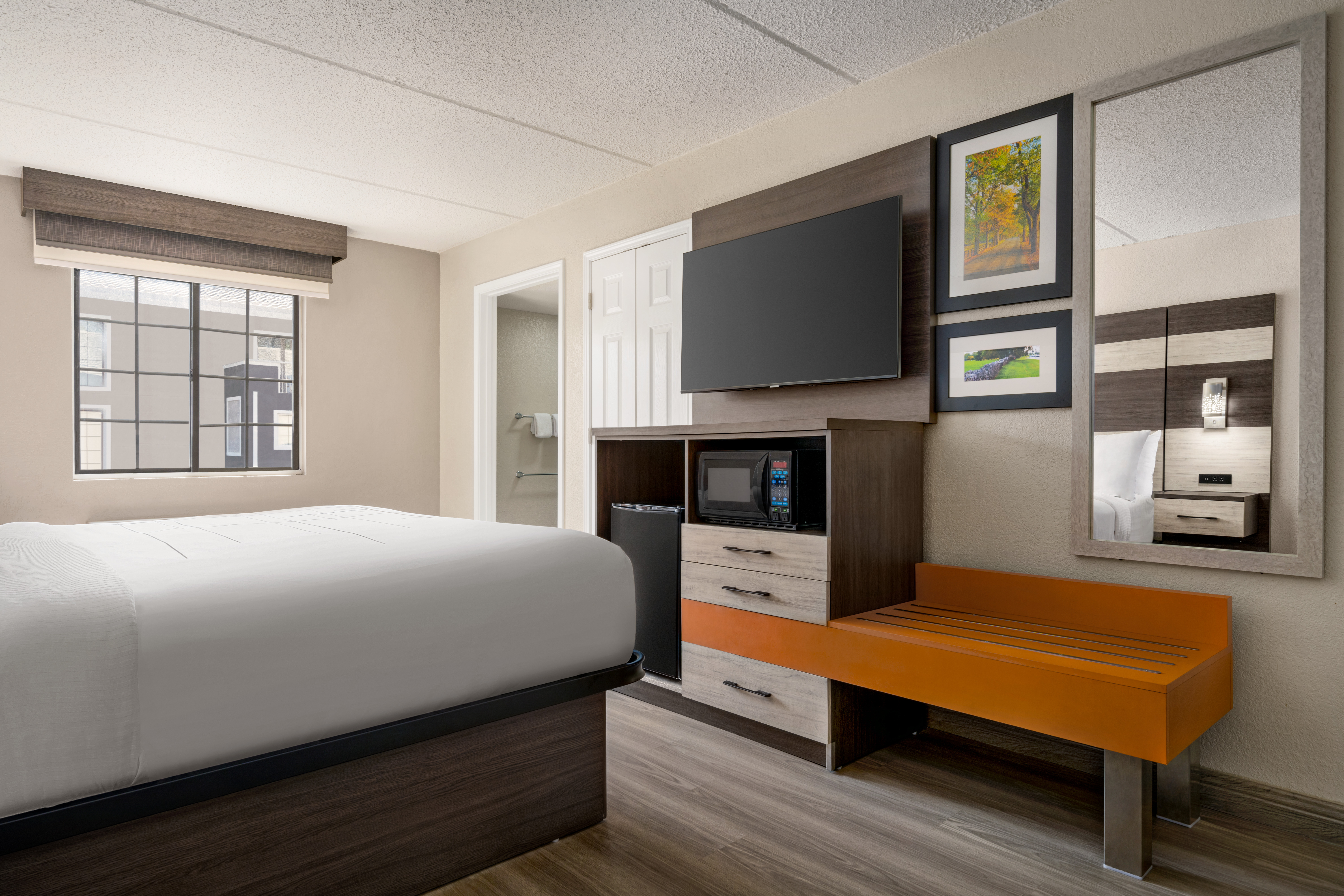 Guest room at the La Quinta Inn Lexington/Horse Park in Lexington, Kentucky