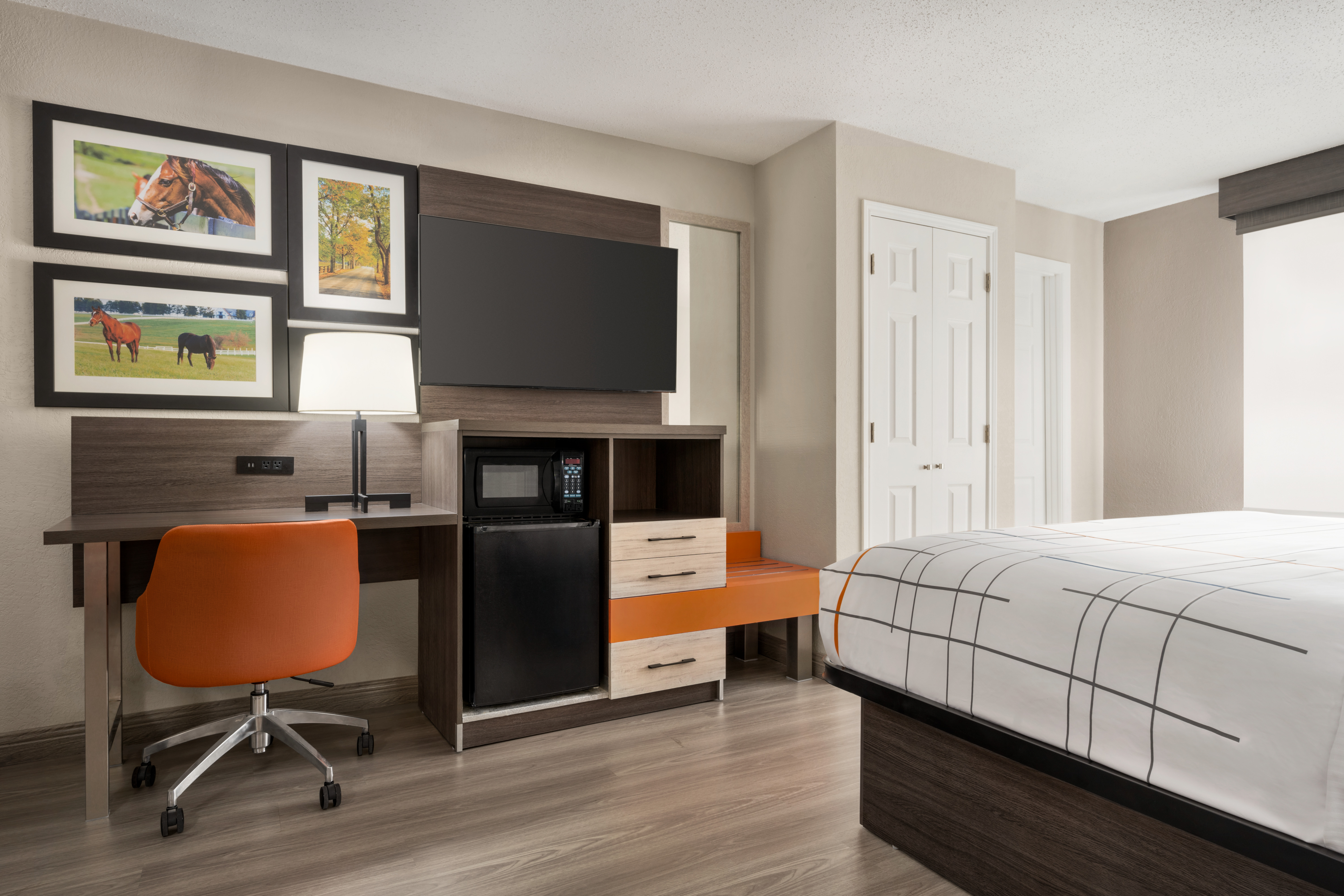 Guest room at the La Quinta Inn Lexington/Horse Park in Lexington, Kentucky