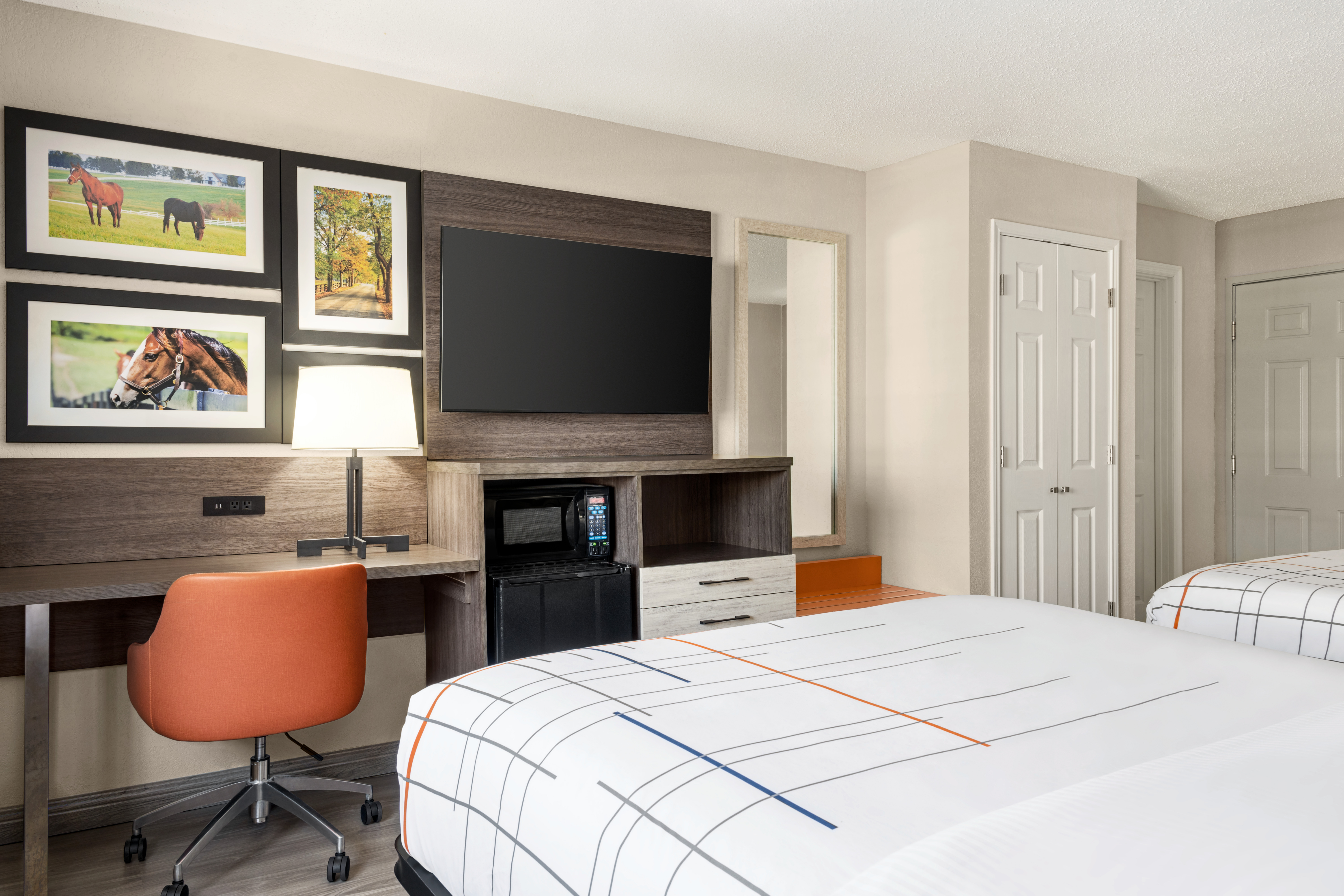 Guest room at the La Quinta Inn Lexington/Horse Park in Lexington, Kentucky