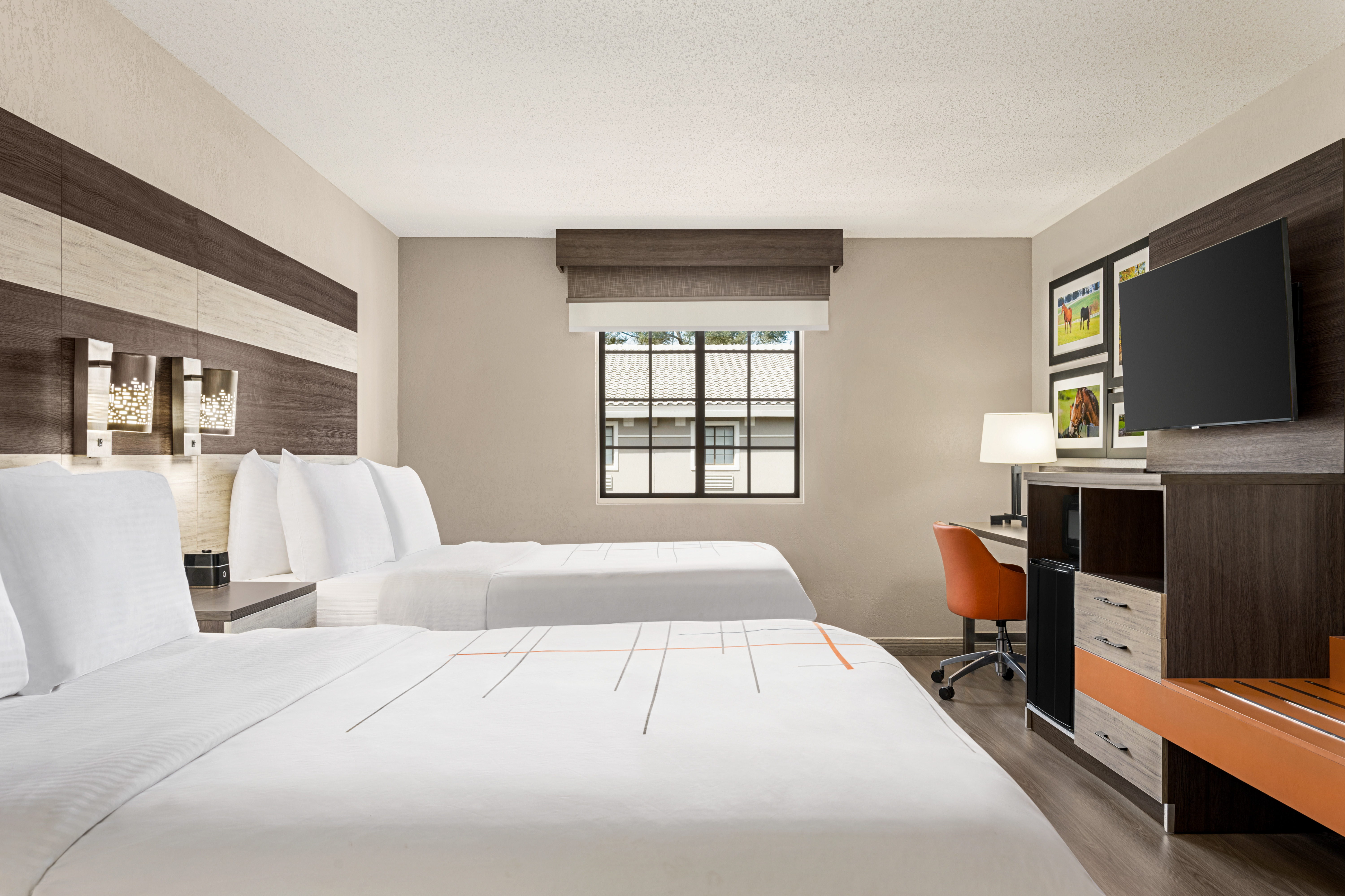 Guest room at the La Quinta Inn Lexington/Horse Park in Lexington, Kentucky