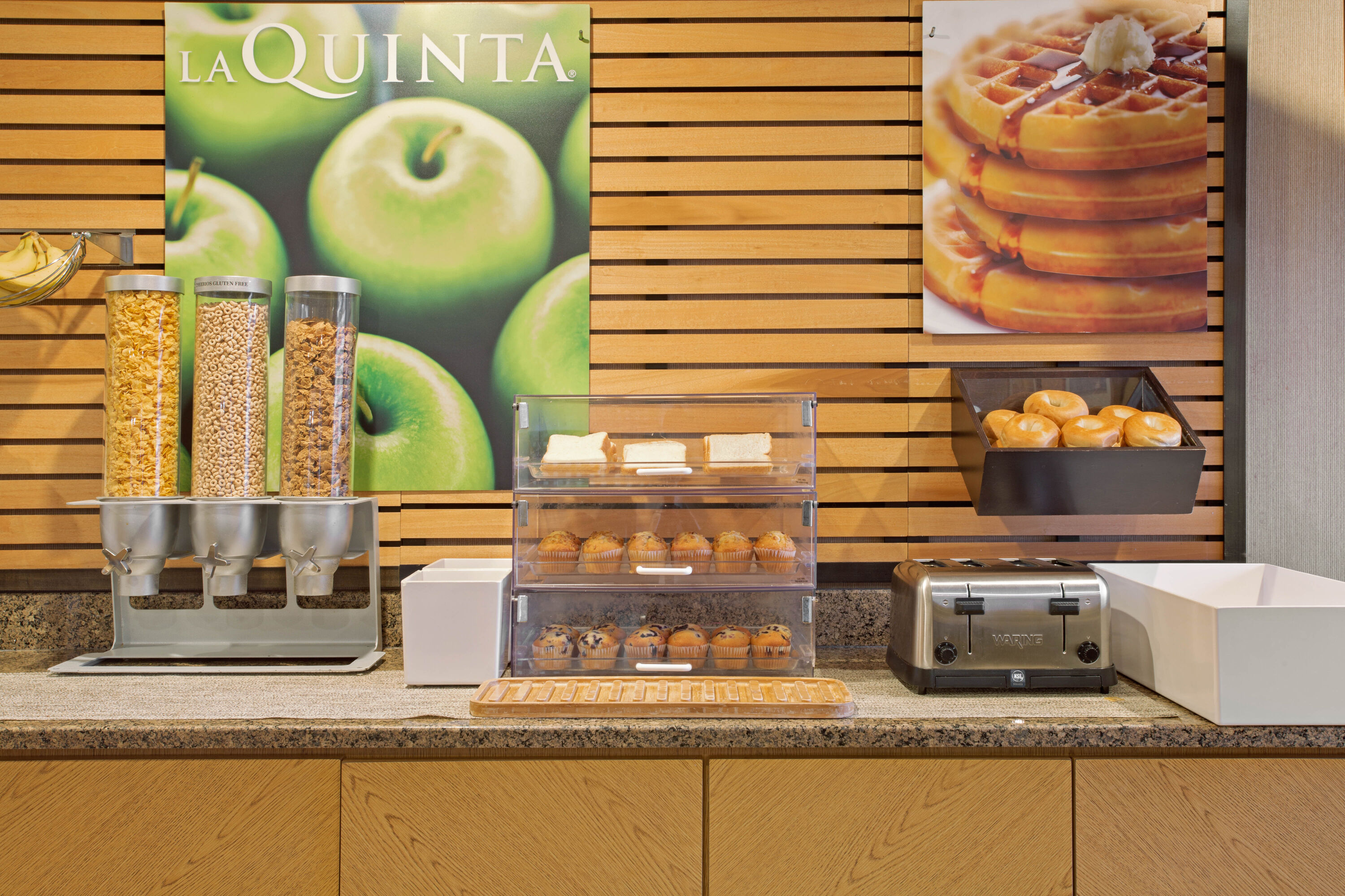 Free breakfast at La Quinta Inn by Wyndham Auburn Worcester in Auburn, Massachusetts