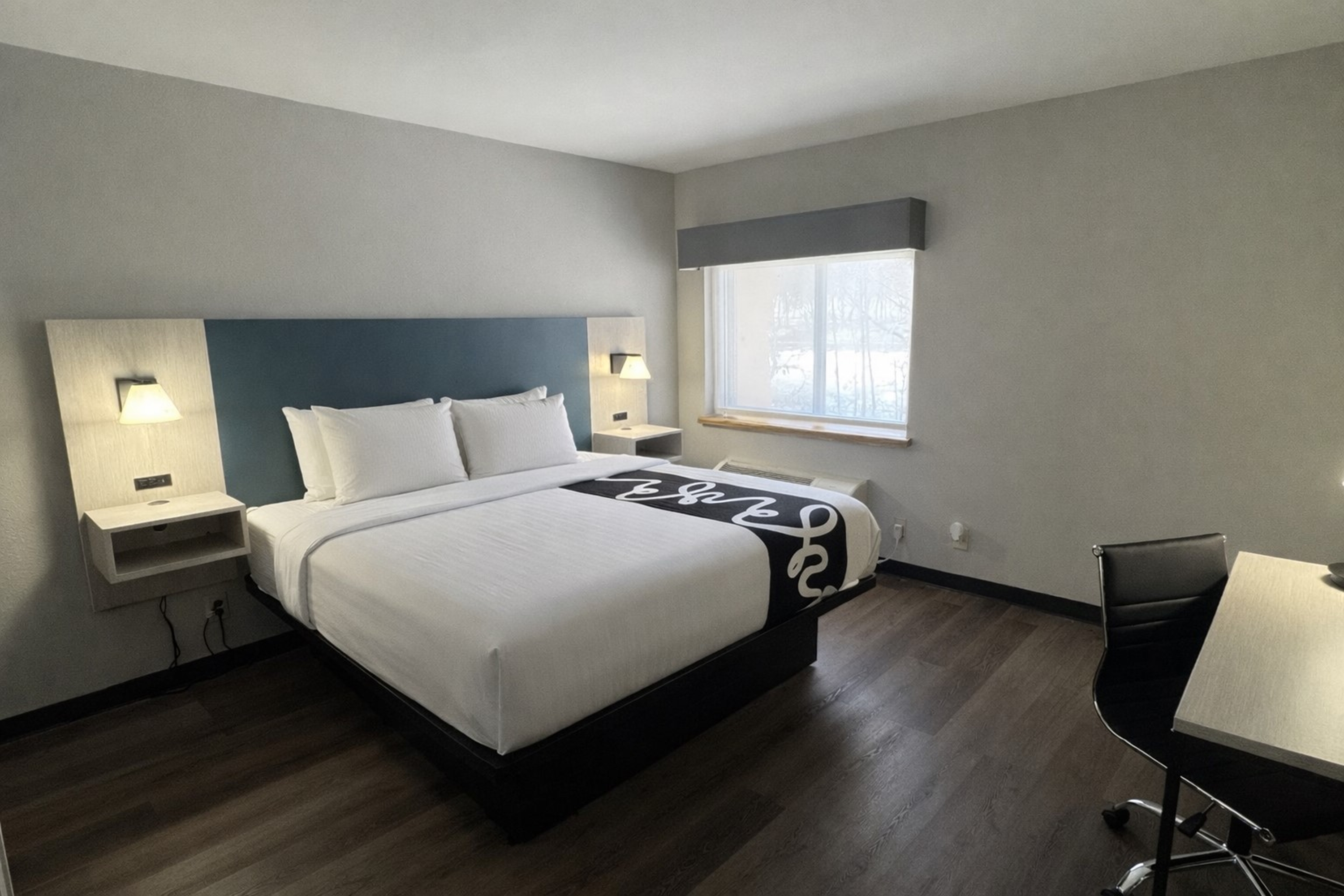 Guest room at the La Quinta Inn by Wyndham Auburn Worcester in Auburn, Massachusetts