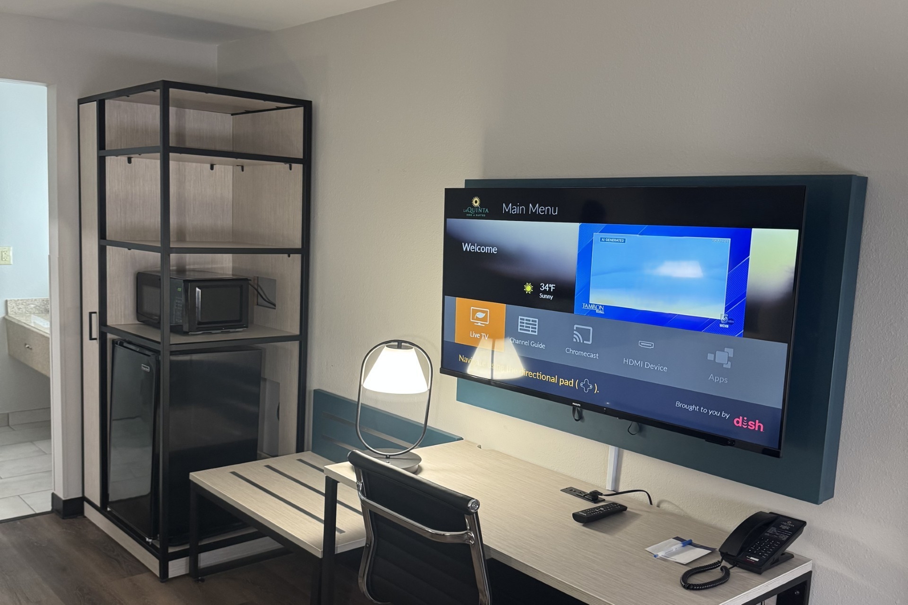 Guest room at the La Quinta Inn by Wyndham Auburn Worcester in Auburn, Massachusetts