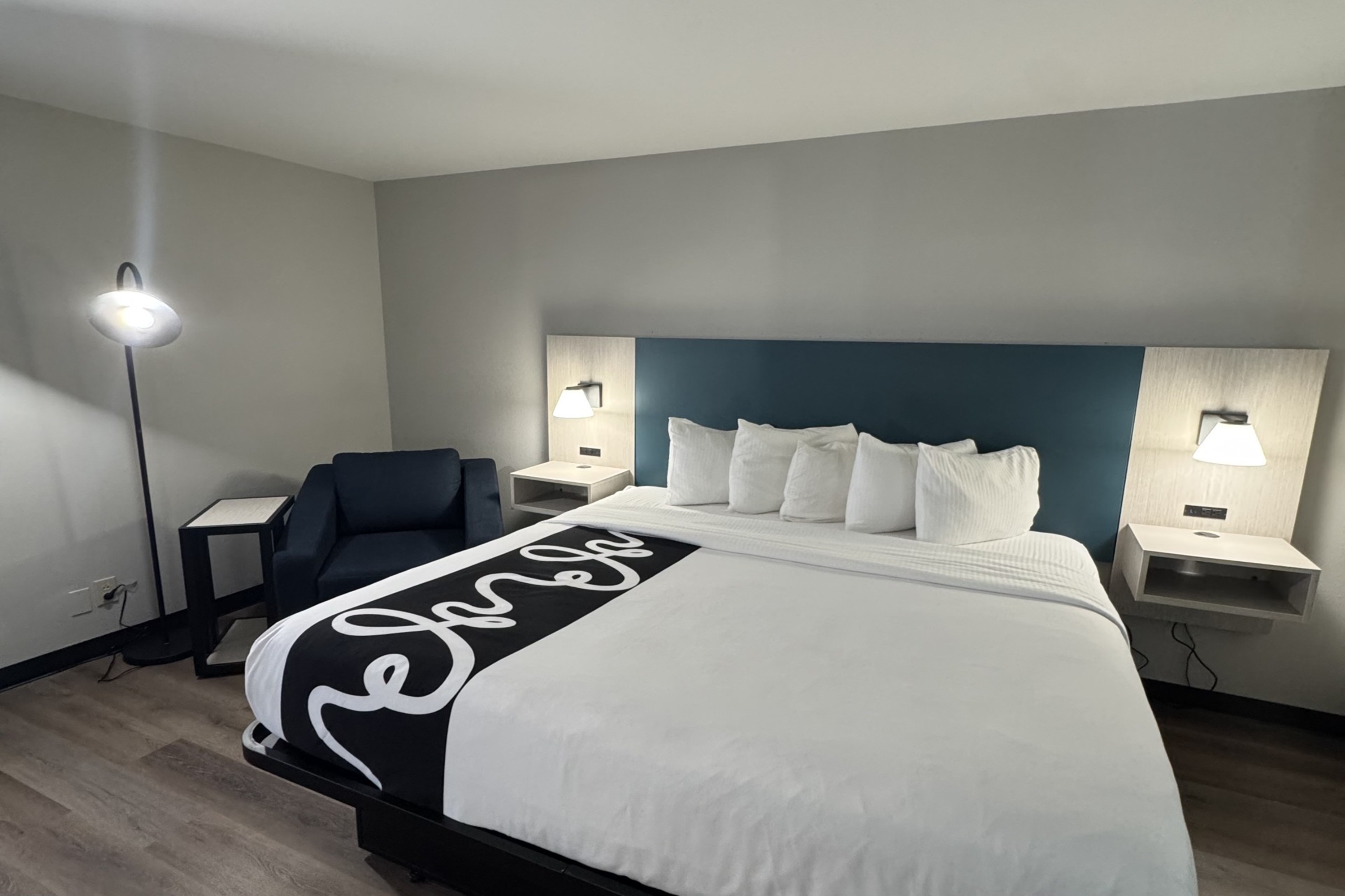 Guest room at the La Quinta Inn by Wyndham Auburn Worcester in Auburn, Massachusetts