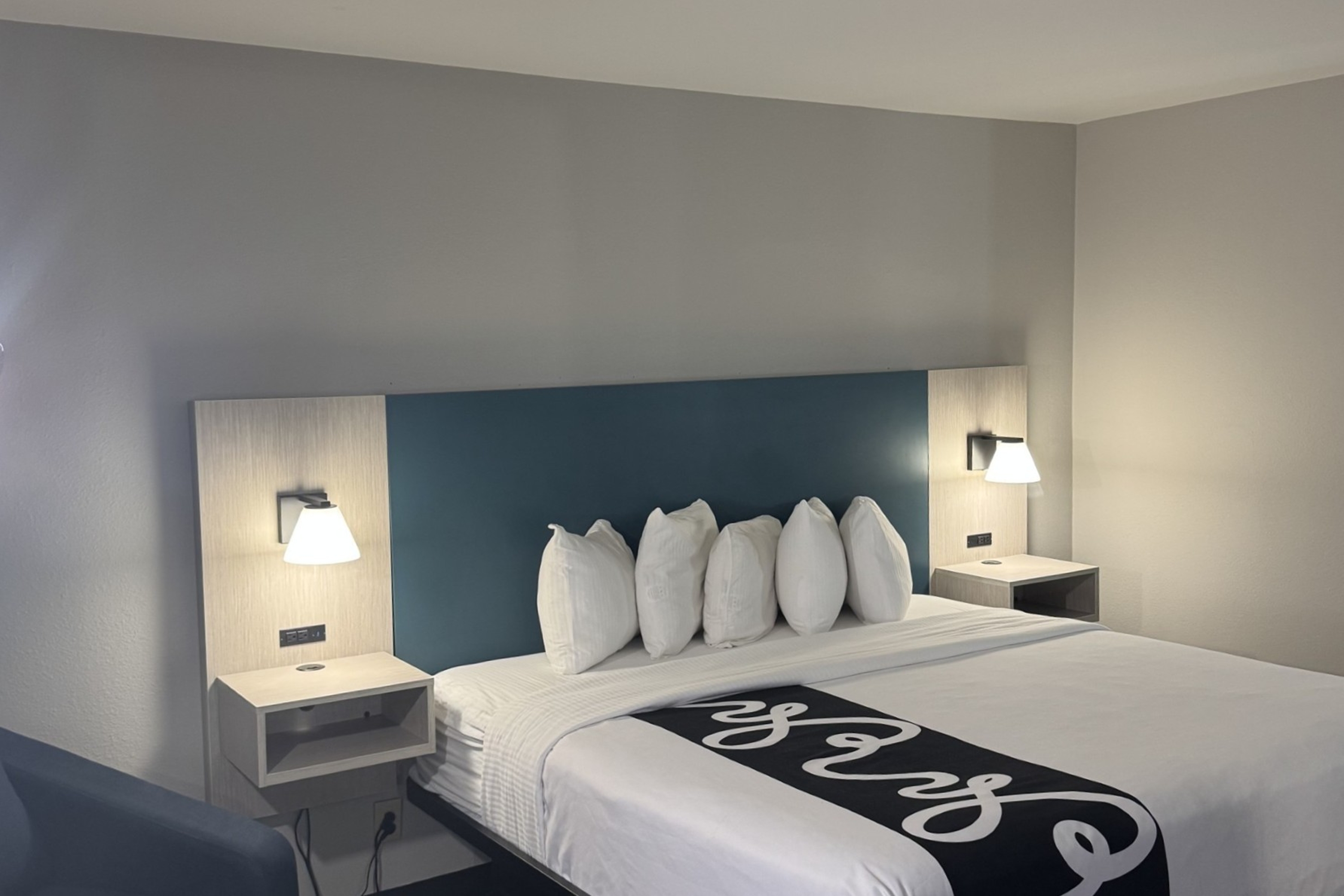 Guest room at the La Quinta Inn by Wyndham Auburn Worcester in Auburn, Massachusetts