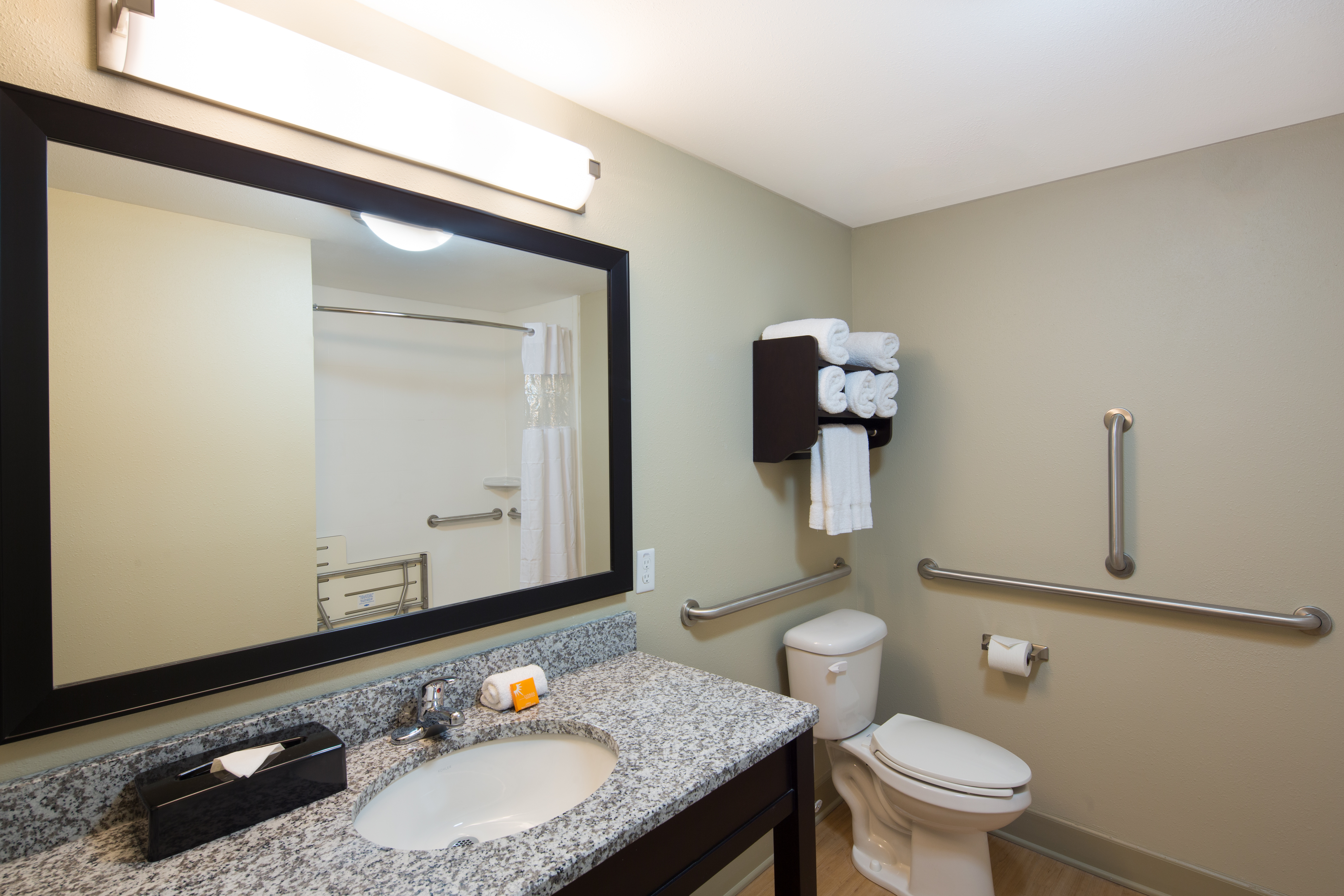 Guest room at the La Quinta Inn & Suites by Wyndham Ocean City in Ocean City, Maryland