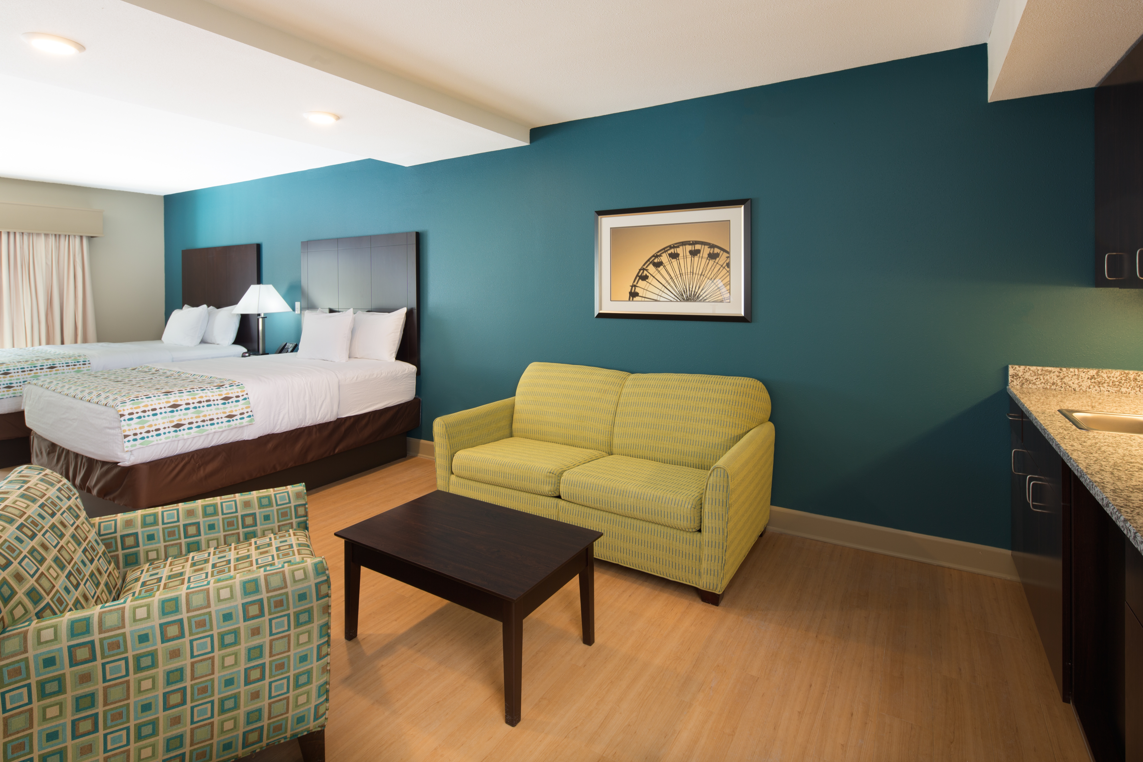 Guest room at the La Quinta Inn & Suites by Wyndham Ocean City in Ocean City, Maryland