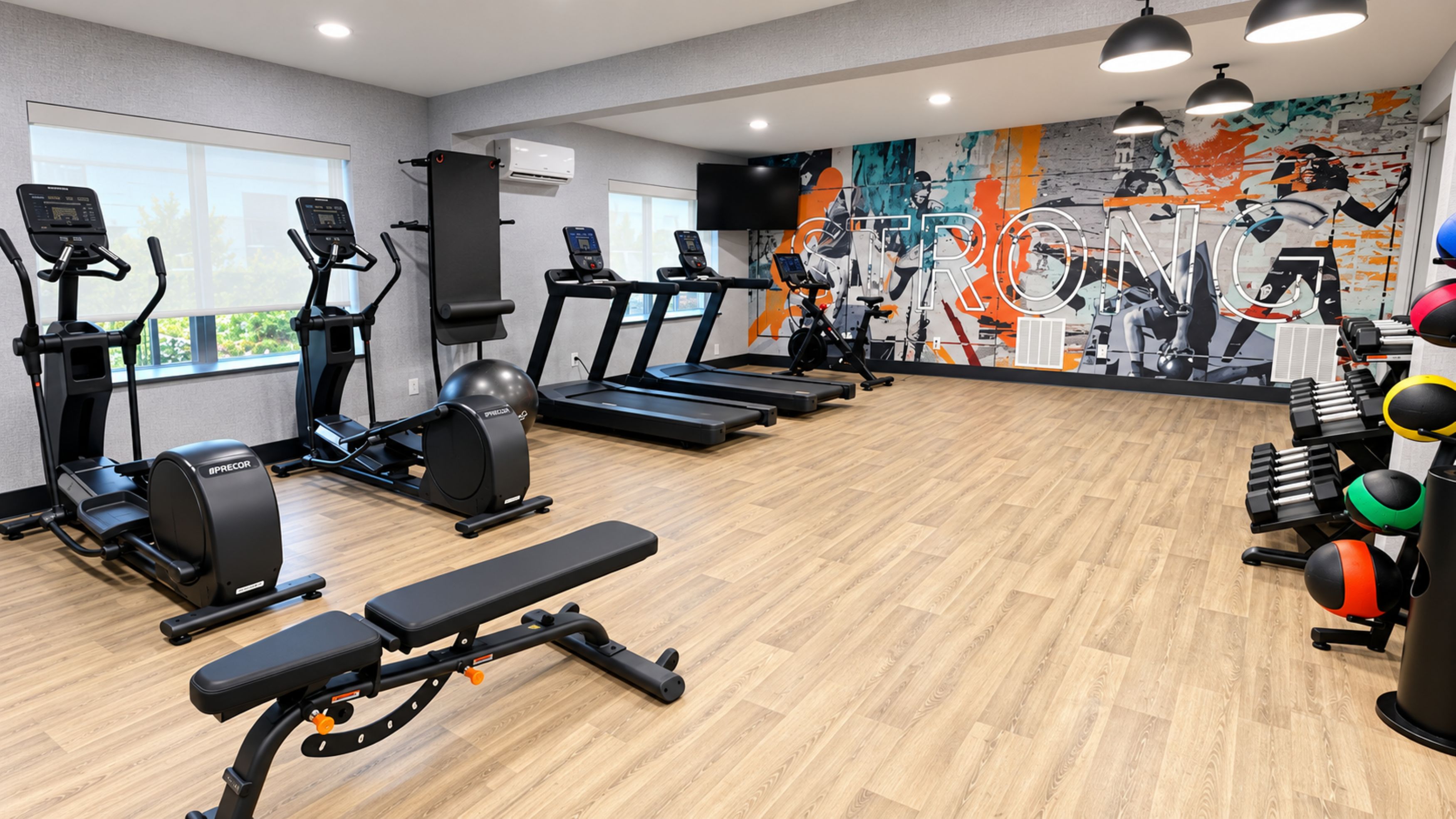 Fitness room at La Quinta Inn & Suites by Wyndham Auburn Hills / Detroit in Auburn hills, Michigan