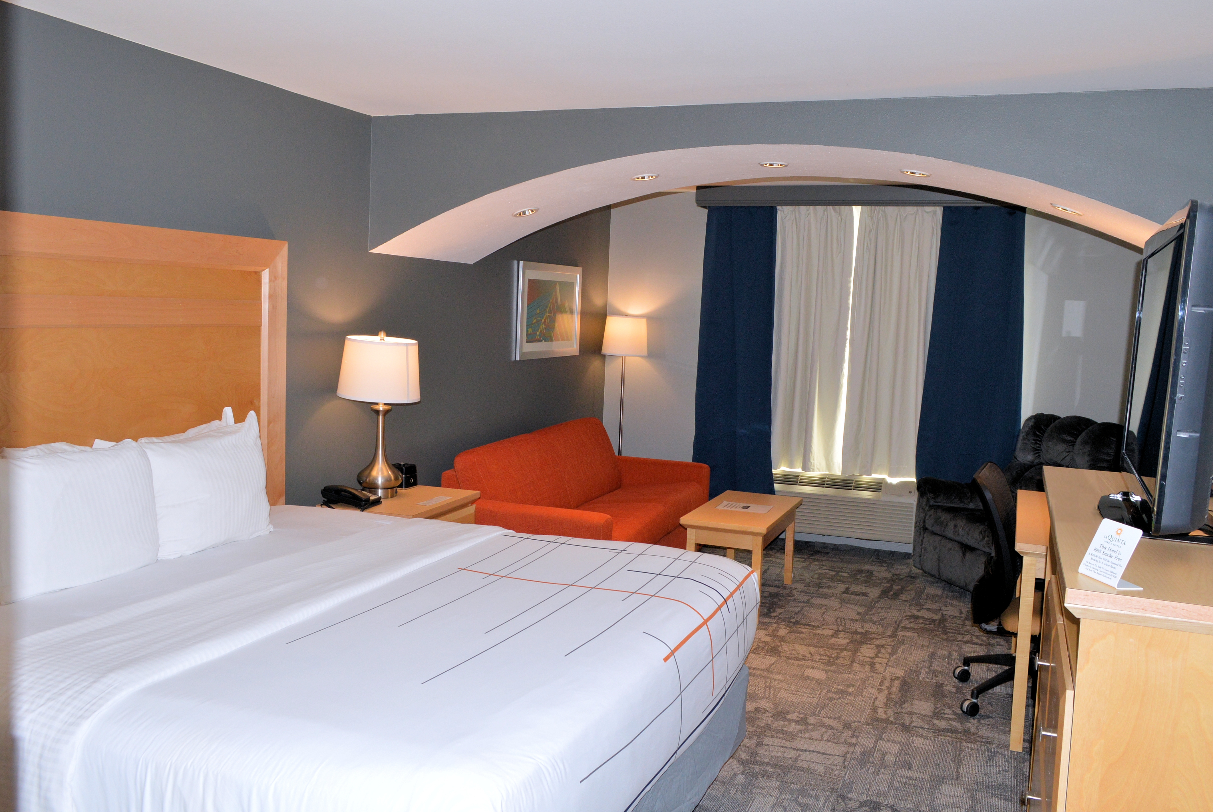 Guest room at the La Quinta Inn & Suites by Wyndham Rochester Mayo Clinic S in Rochester, Minnesota