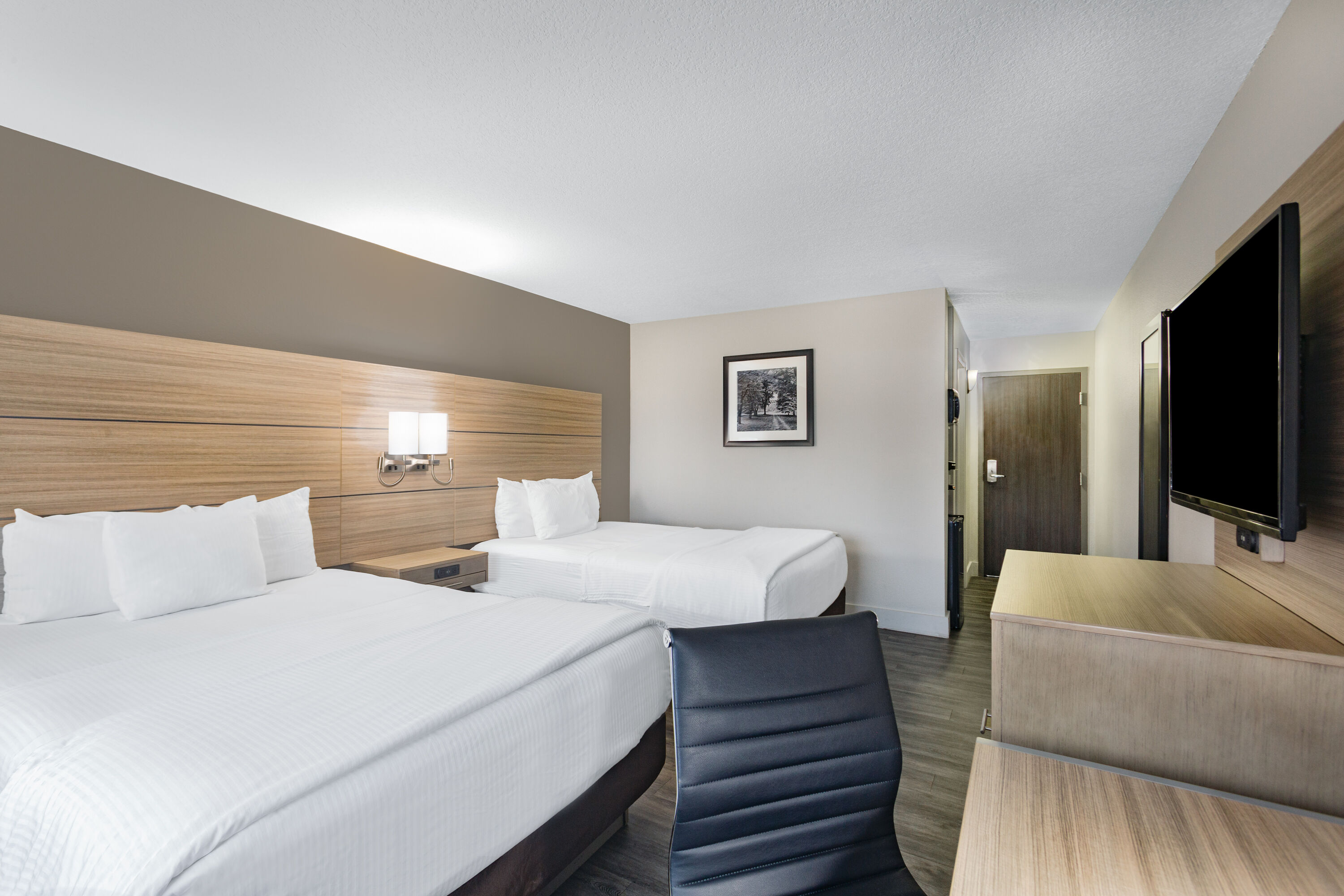 Guest room at the La Quinta Inn & Suites by Wyndham Joplin in Joplin, Missouri