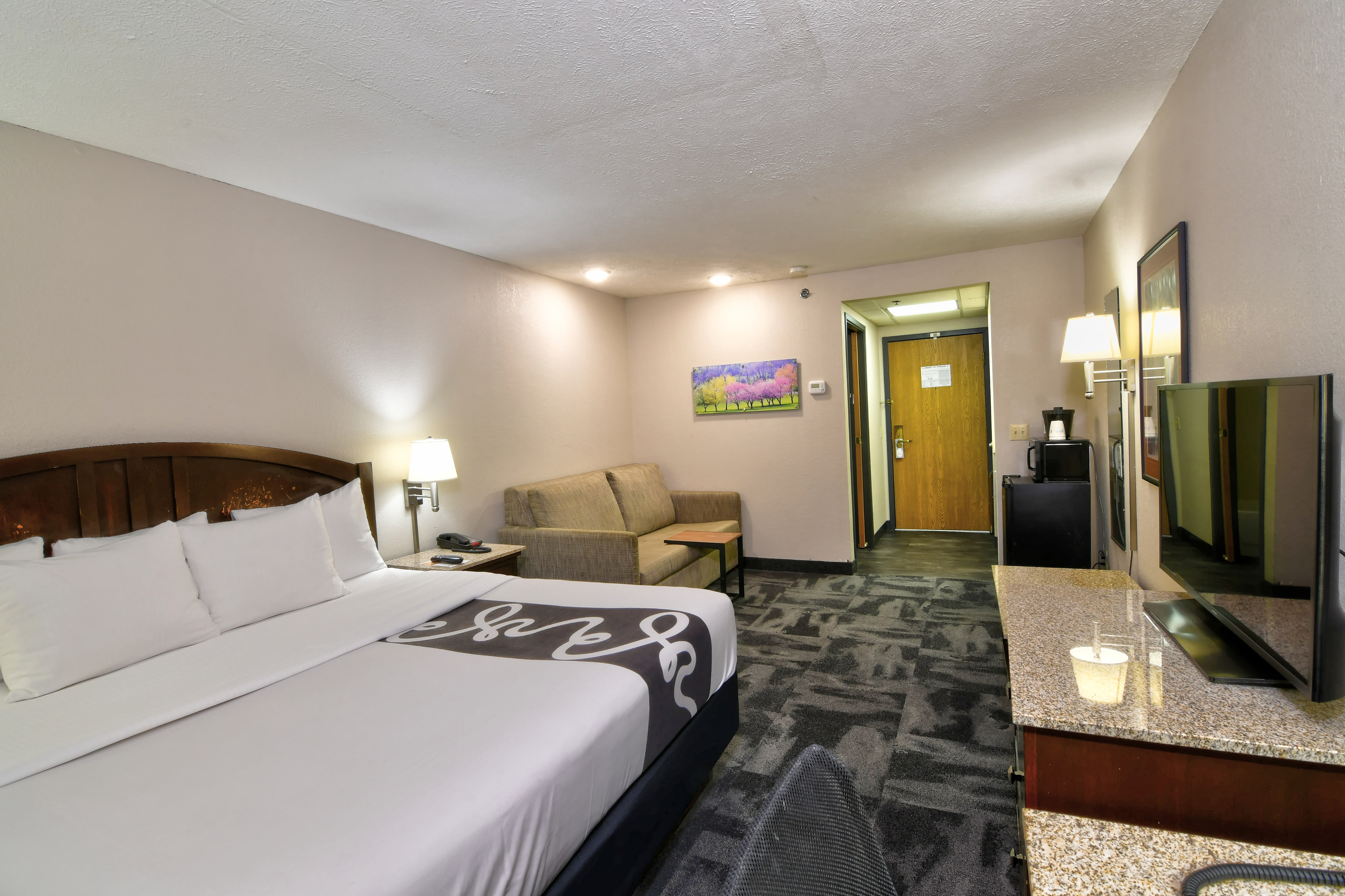 Guest room at the La Quinta Inn & Suites by Wyndham Springfield South in Springfield, Missouri