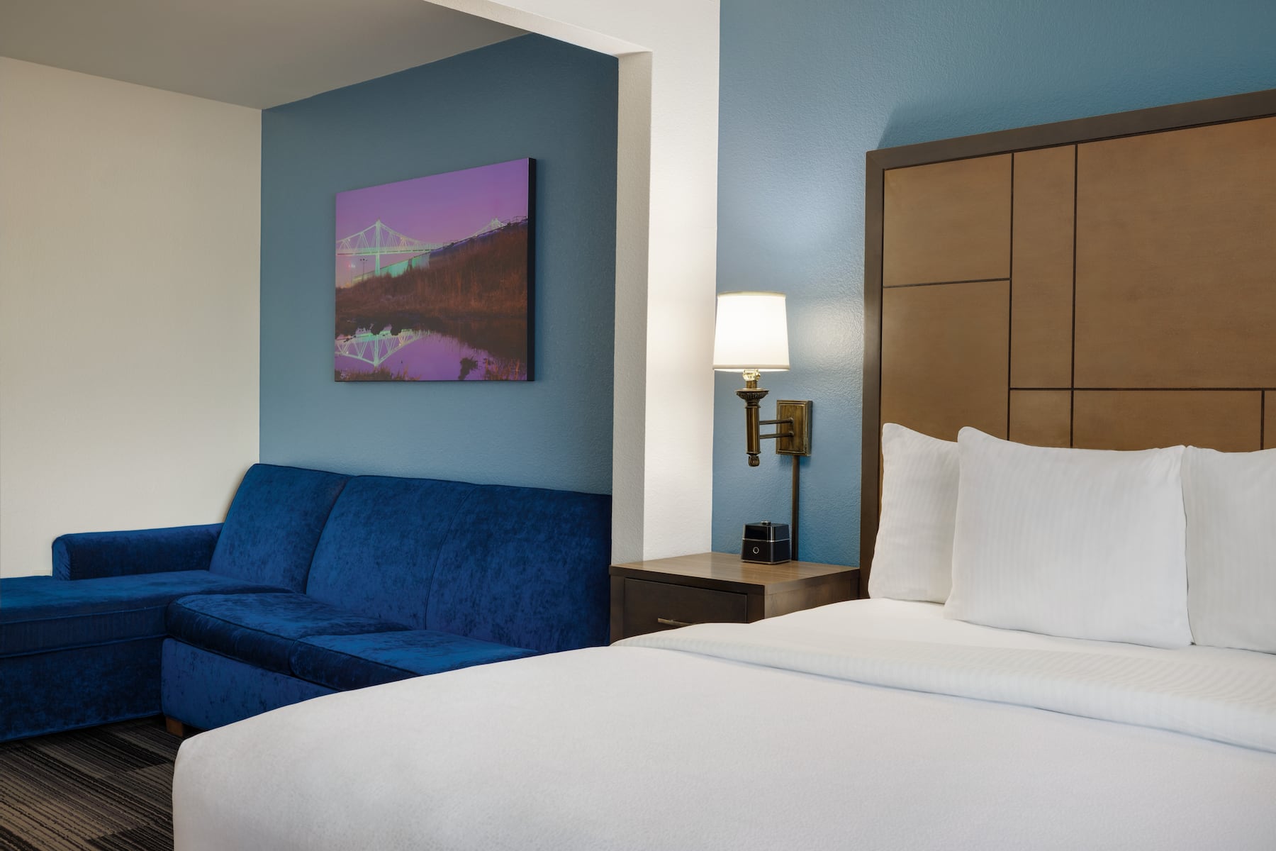 Guest room at the La Quinta Inn & Suites by Wyndham Springfield Airport Plaza in Springfield, Missouri