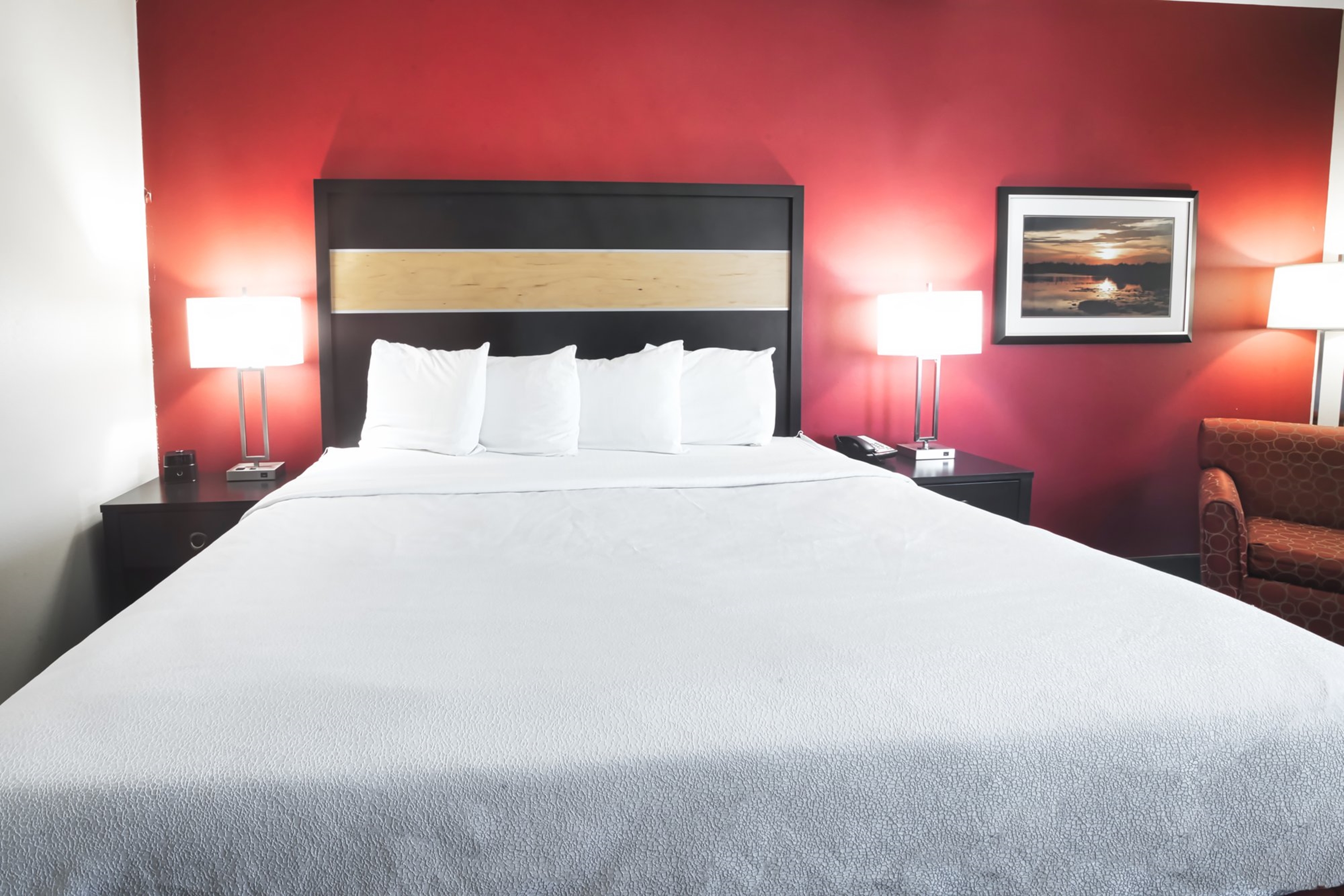 Guest room at the La Quinta Inn & Suites by Wyndham Starkville at MSU in Starkville, Mississippi