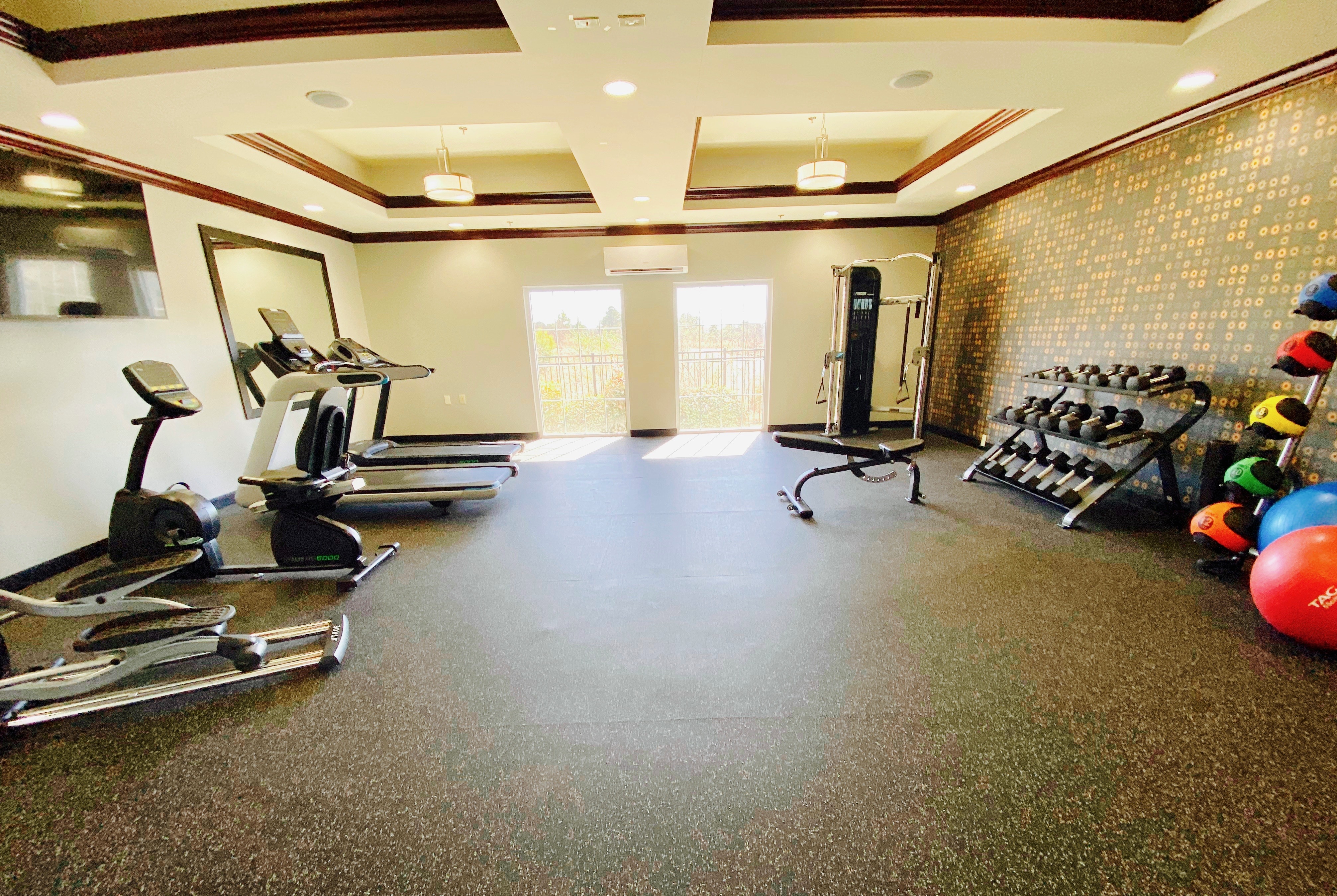 Fitness room at La Quinta Inn & Suites by Wyndham Tupelo in Tupelo, Mississippi
